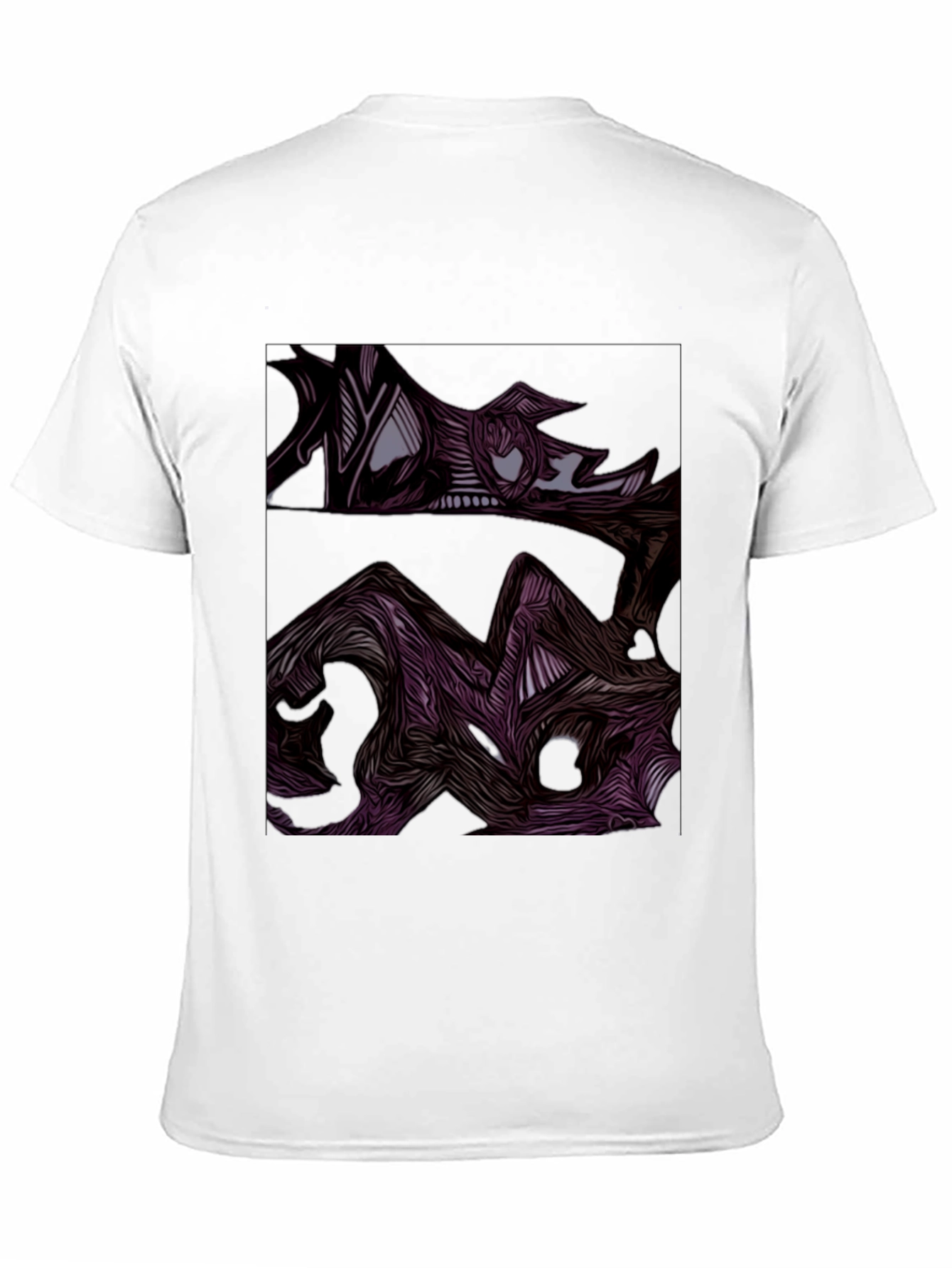 Abstract Art Graphic Print Mens Black Tee