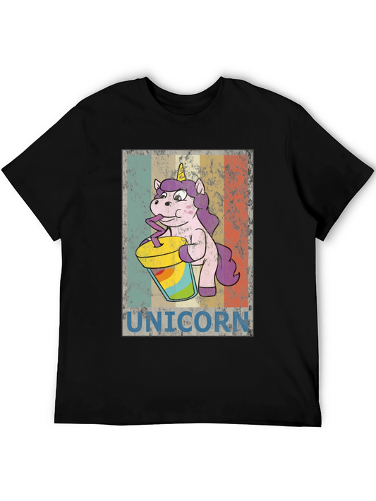 Unicorn Drinking T-Shirt - Fun Graphic Tee