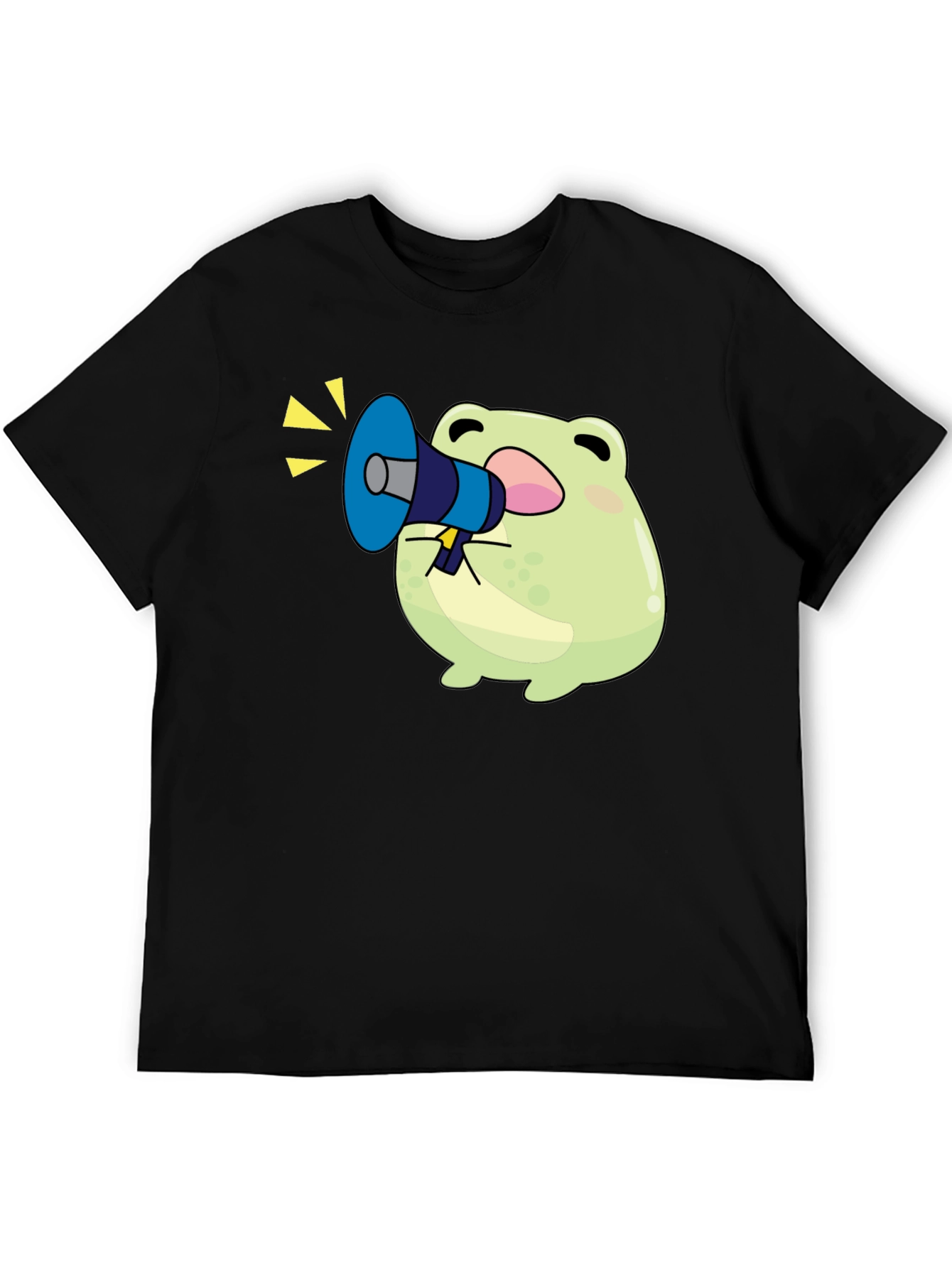 Frog with Megaphone T-Shirt - Black Graphic Tee