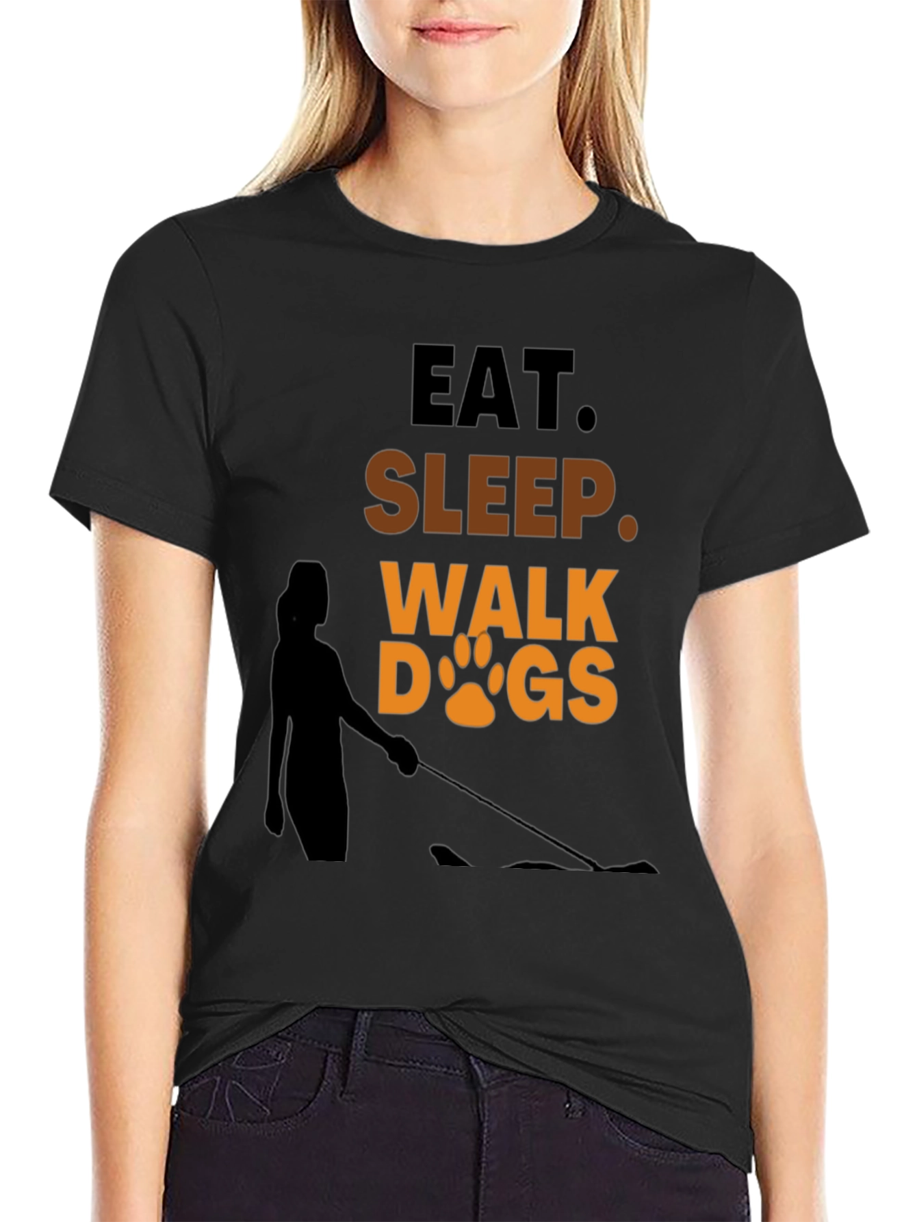 Eat Sleep Walk Dogs Graphic T-Shirt