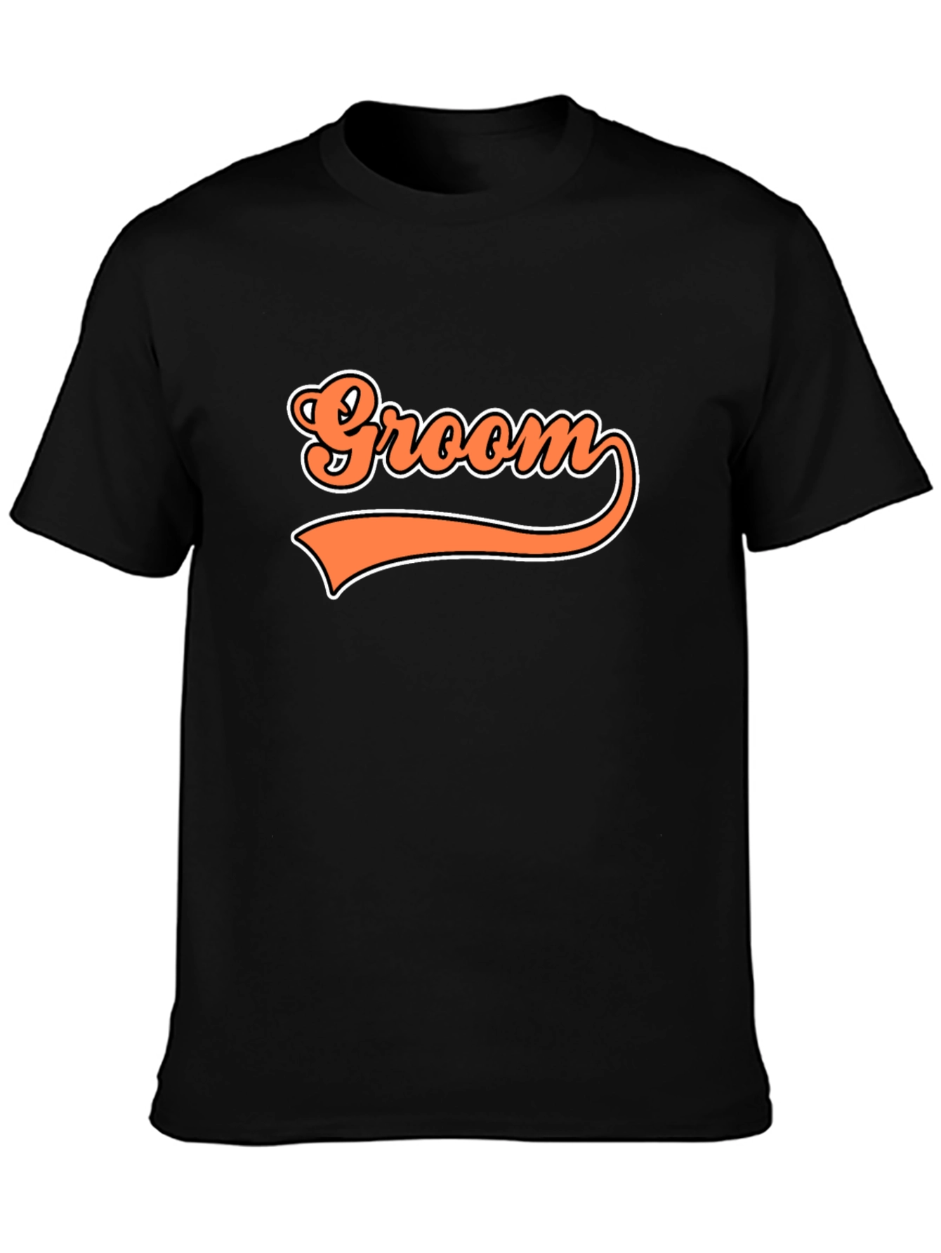 Groom Retro Graphic T-Shirt - Black