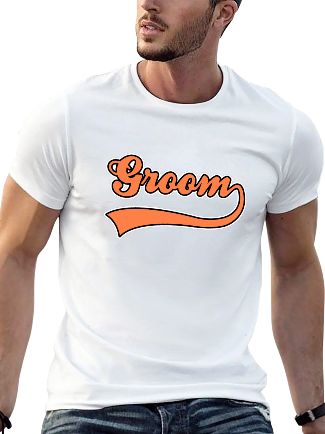 Groom Retro Graphic T-Shirt - Black