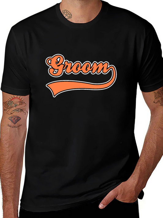 Groom Retro Graphic T-Shirt - Black