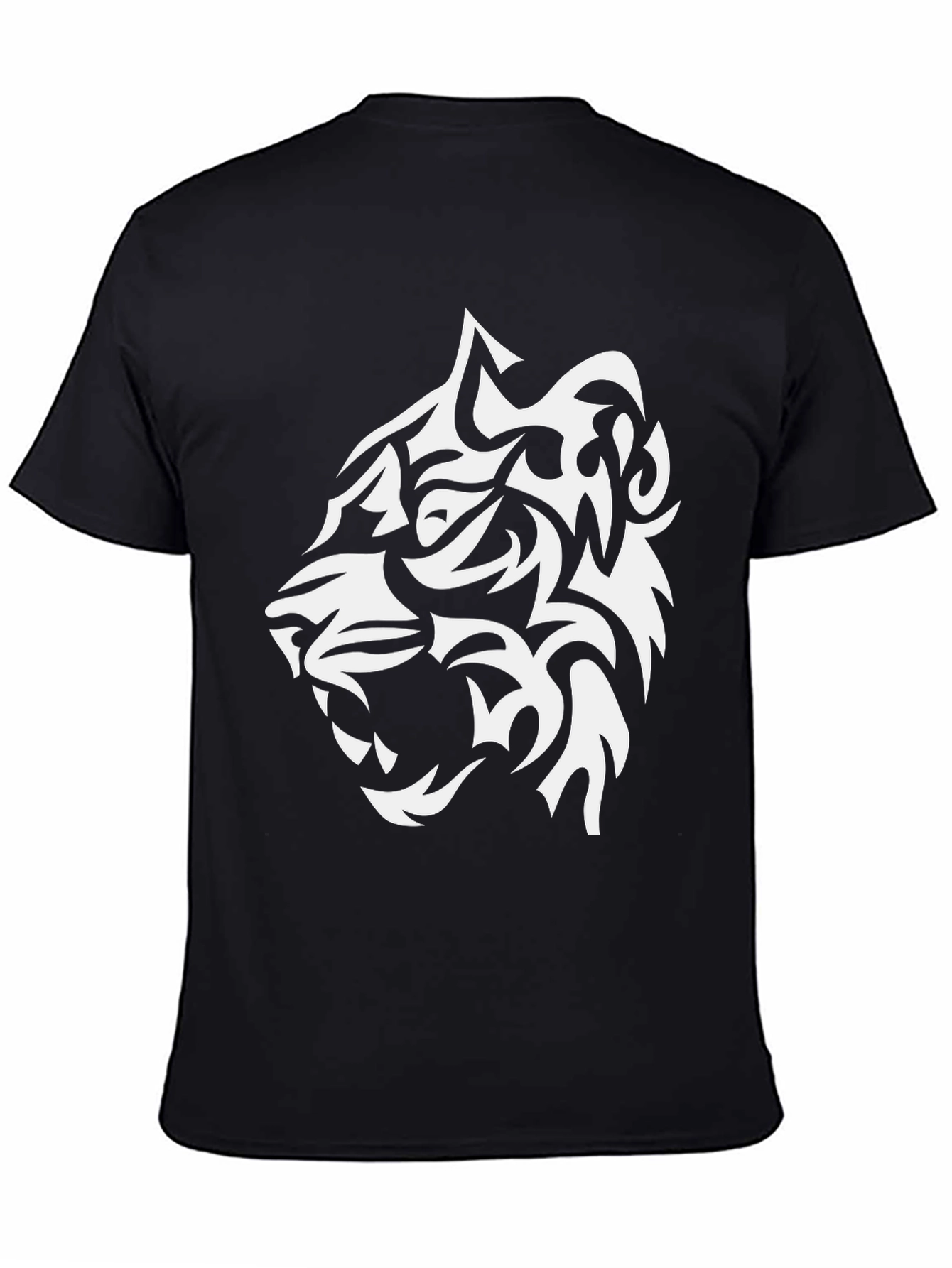 Tribal Tiger Graphic Black T-Shirt