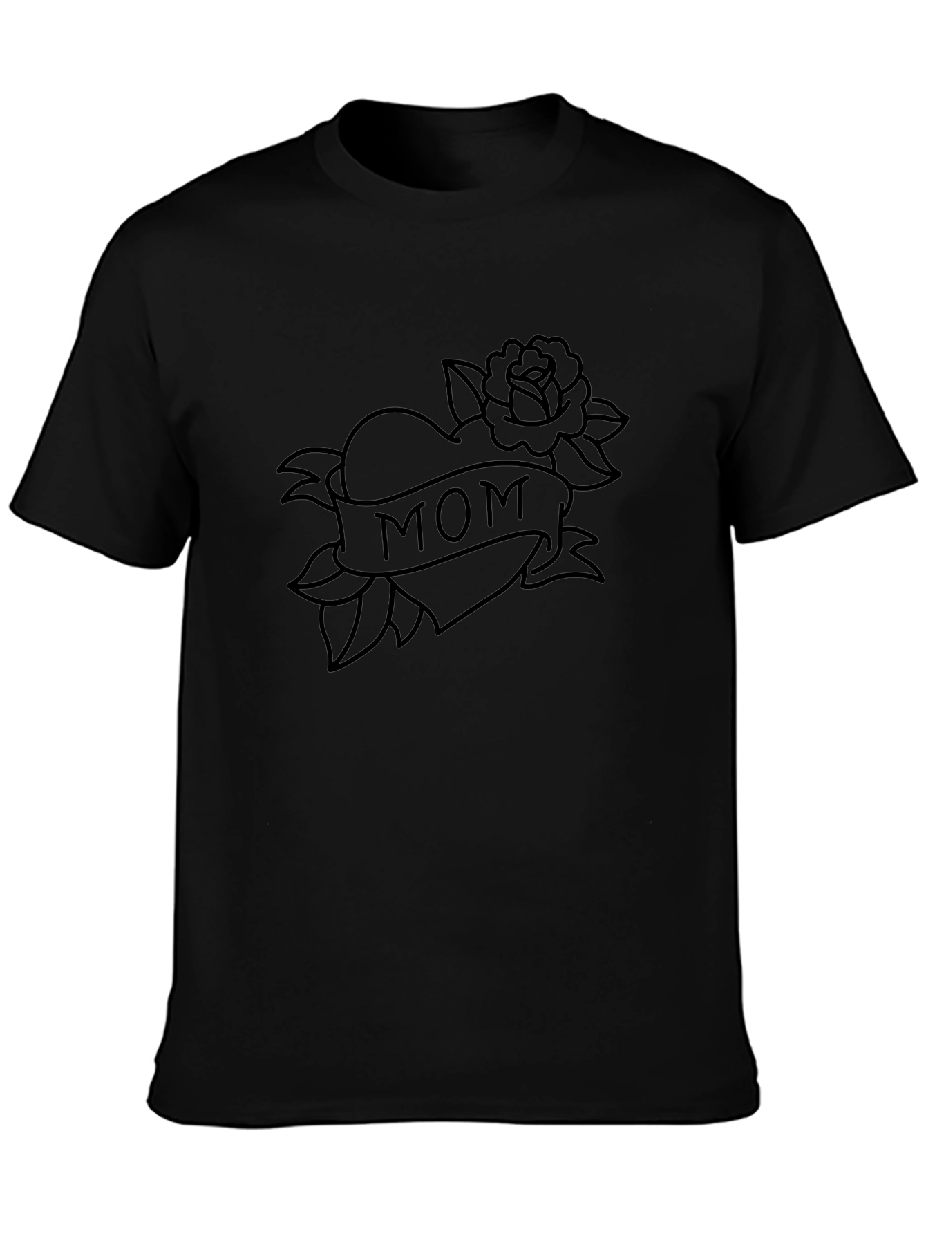 Mom Tattoo Graphic Tee - Classic Black T-Shirt
