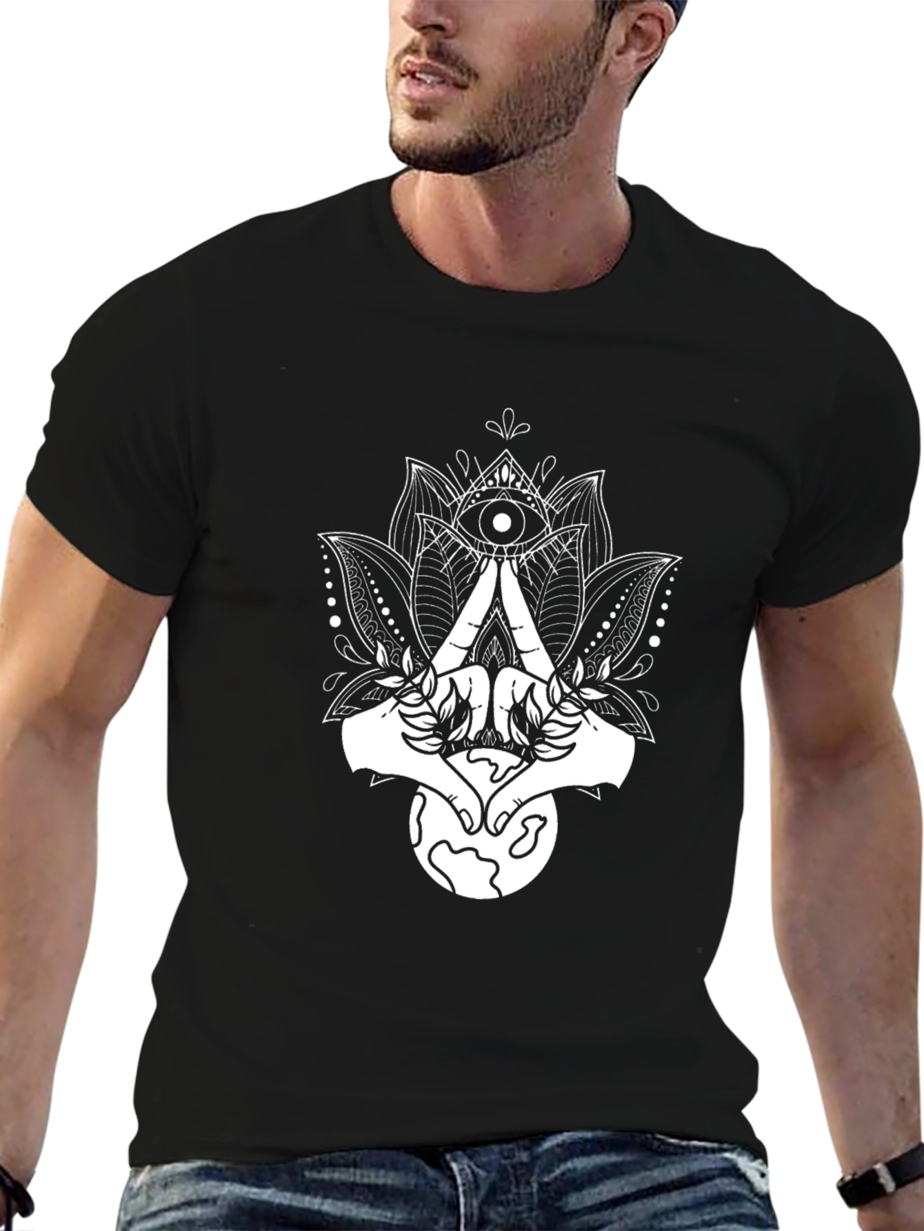 Third Eye Earth Graphic Tee - Black