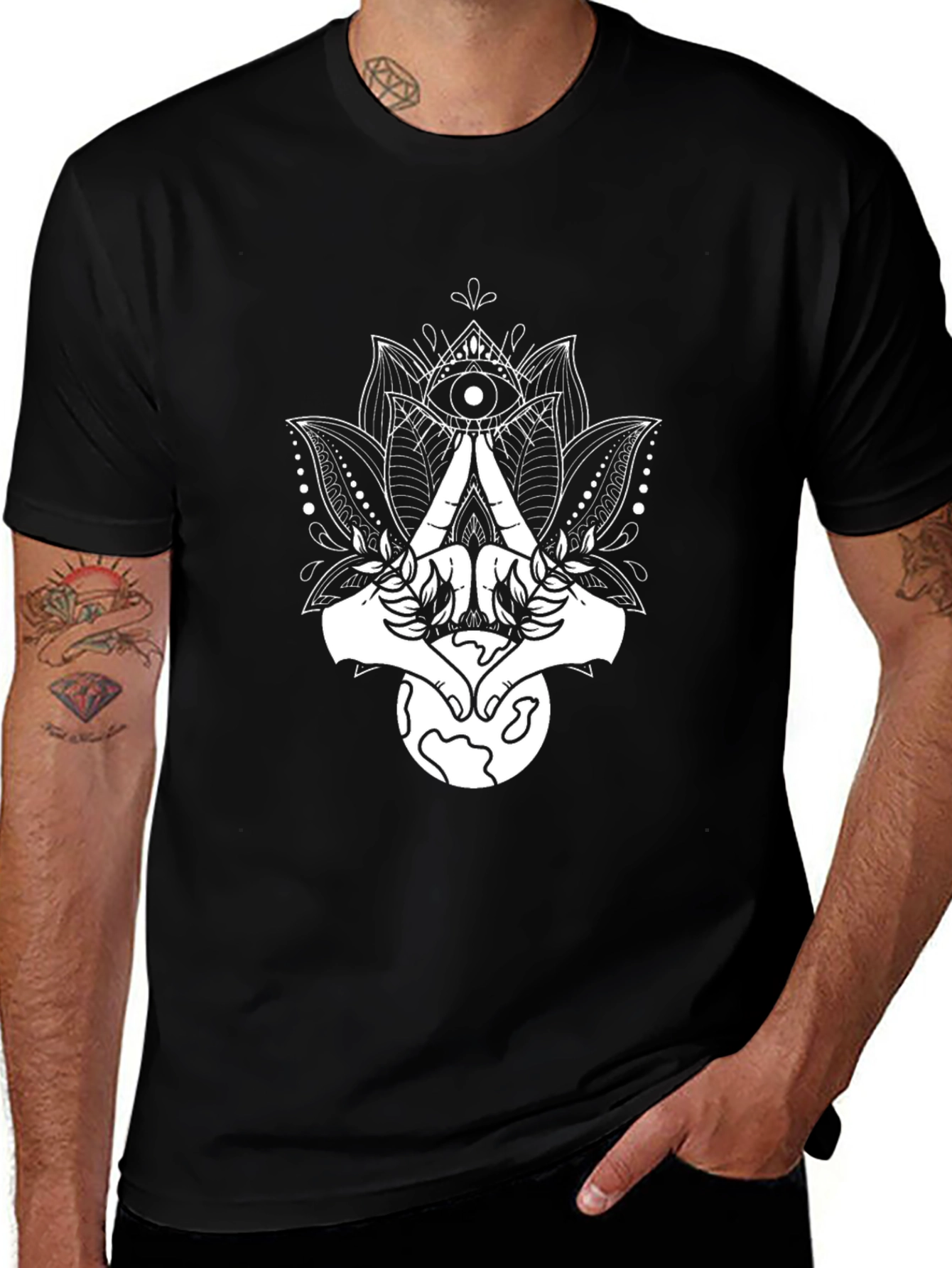 Third Eye Earth Graphic Tee - Black