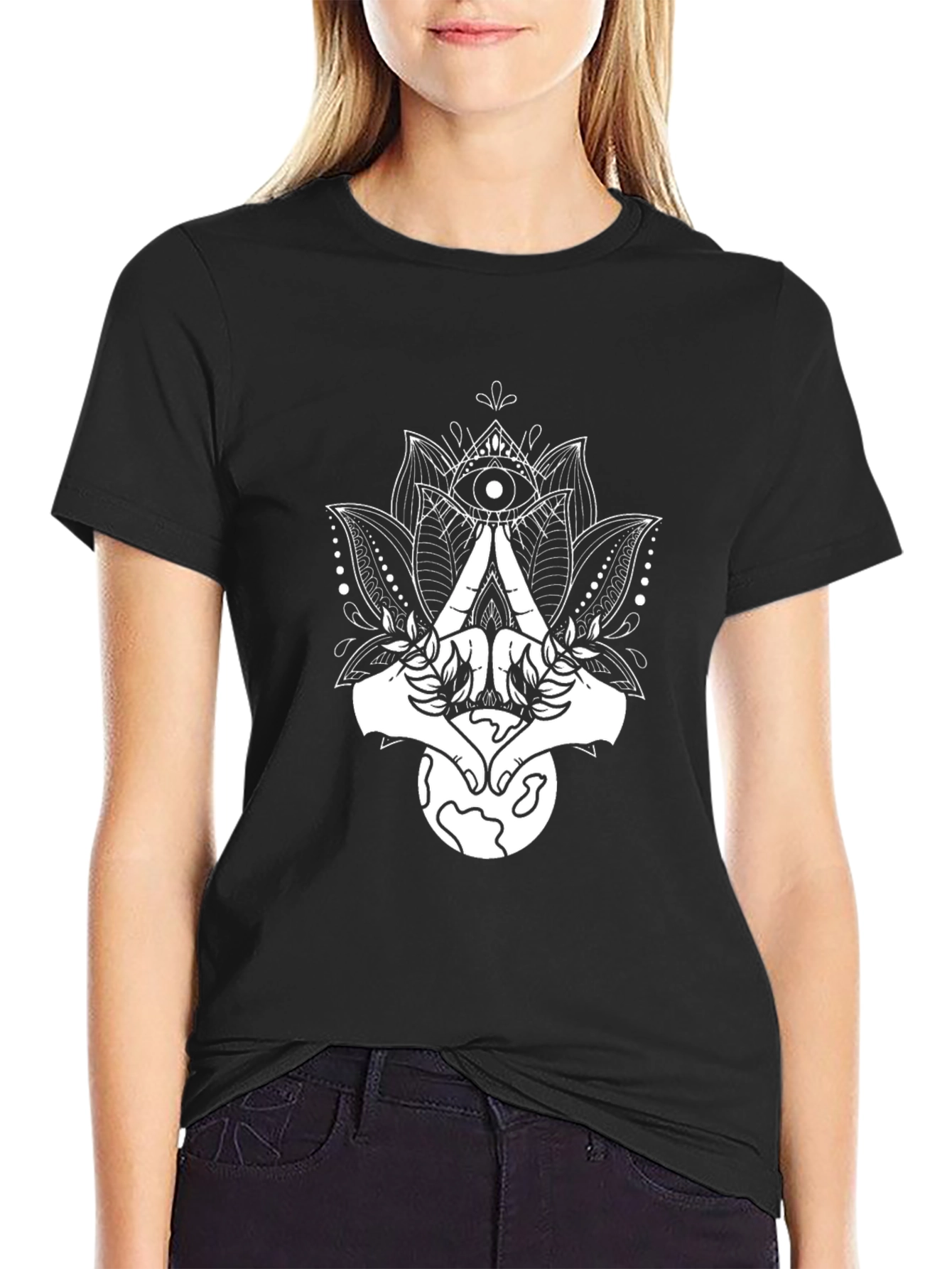 Third Eye Earth Graphic Tee - Black