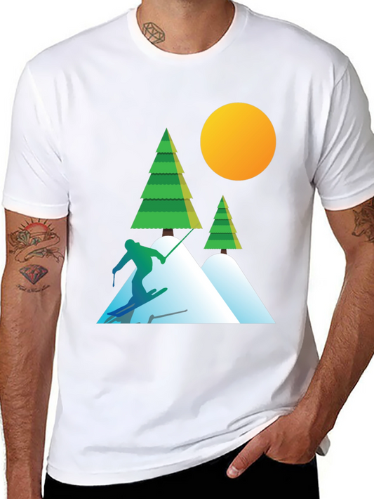 Ski Graphic T-Shirt - Mountain Adventure Tee