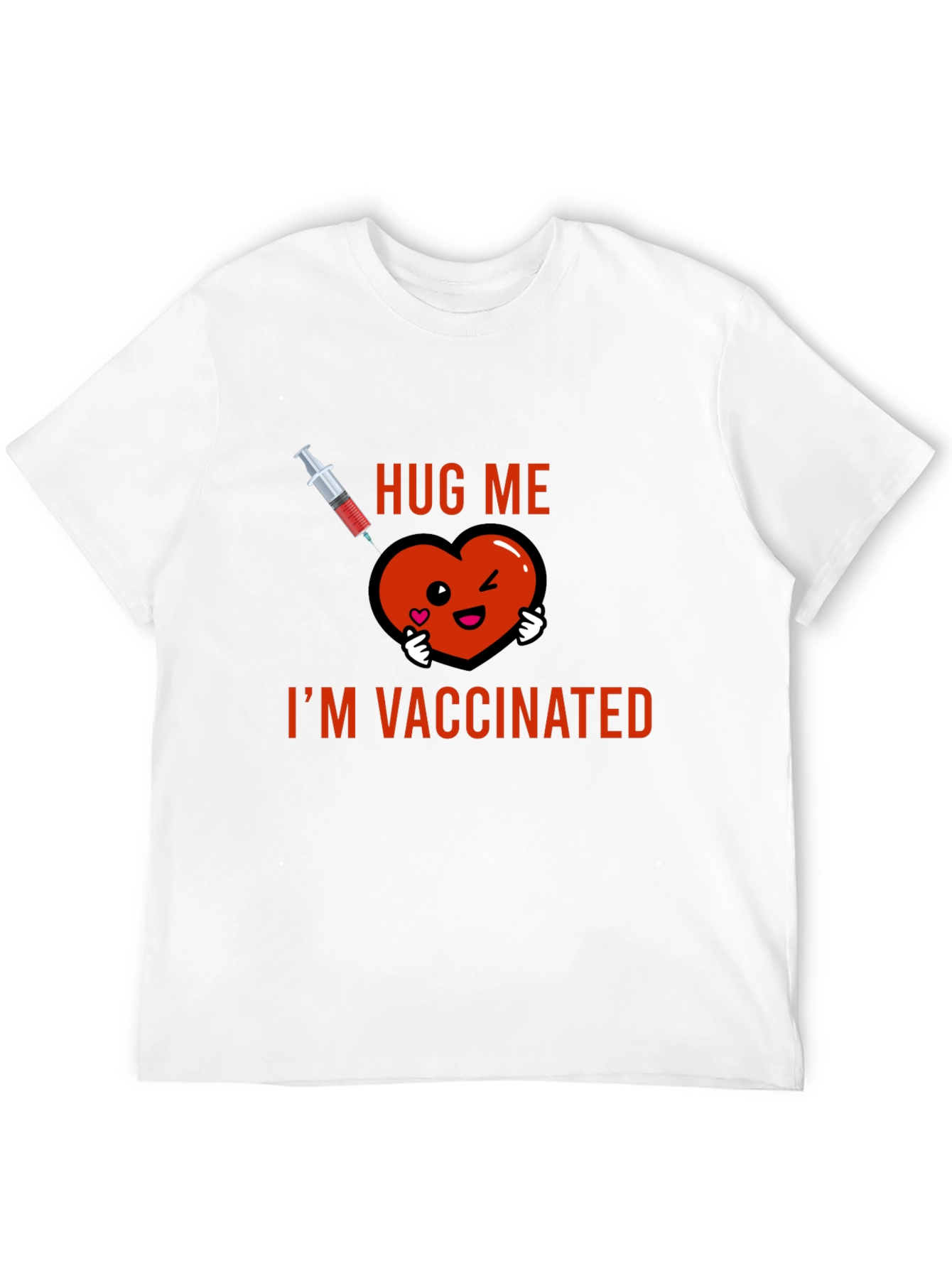 Hug Me Im Vaccinated Graphic Tee