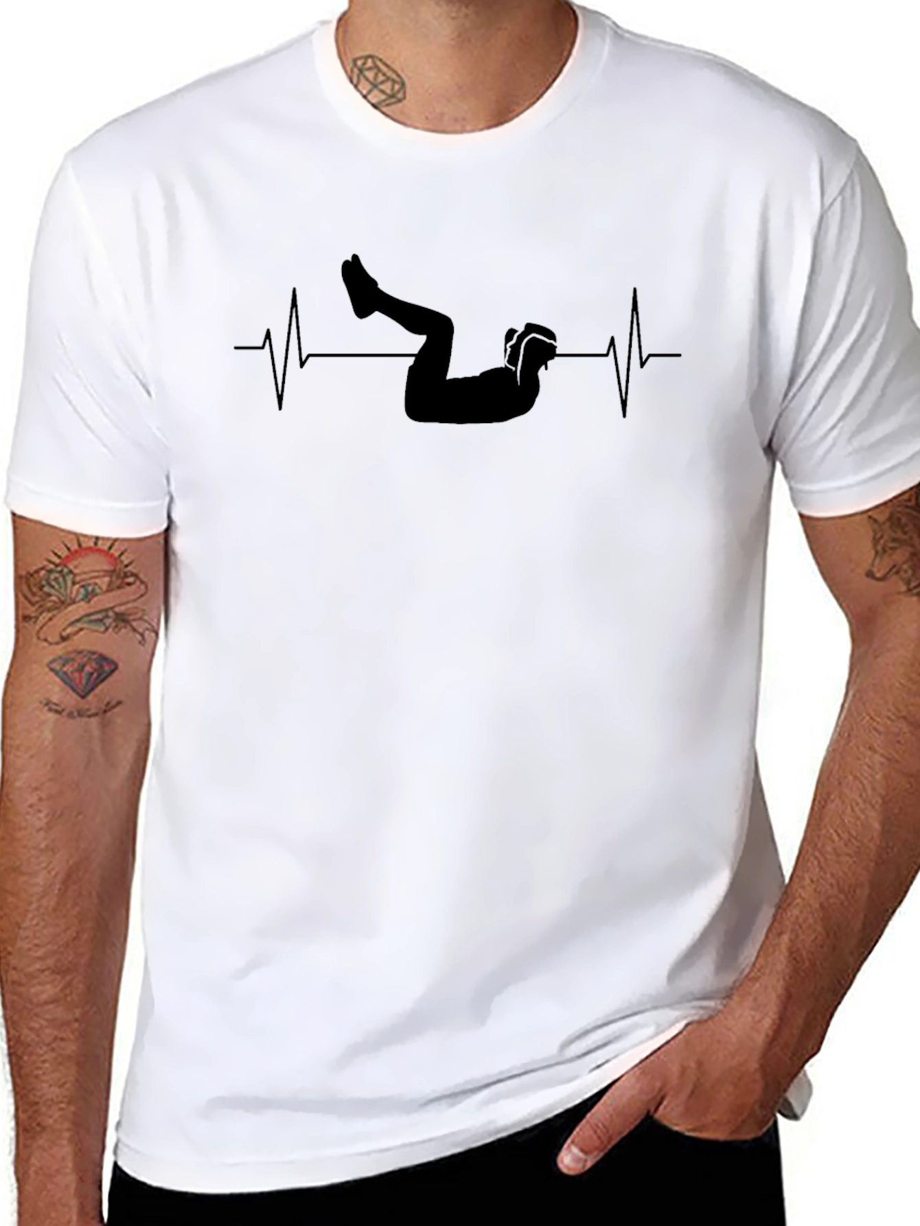 Workout Heartbeat T-Shirt - Fitness Apparel
