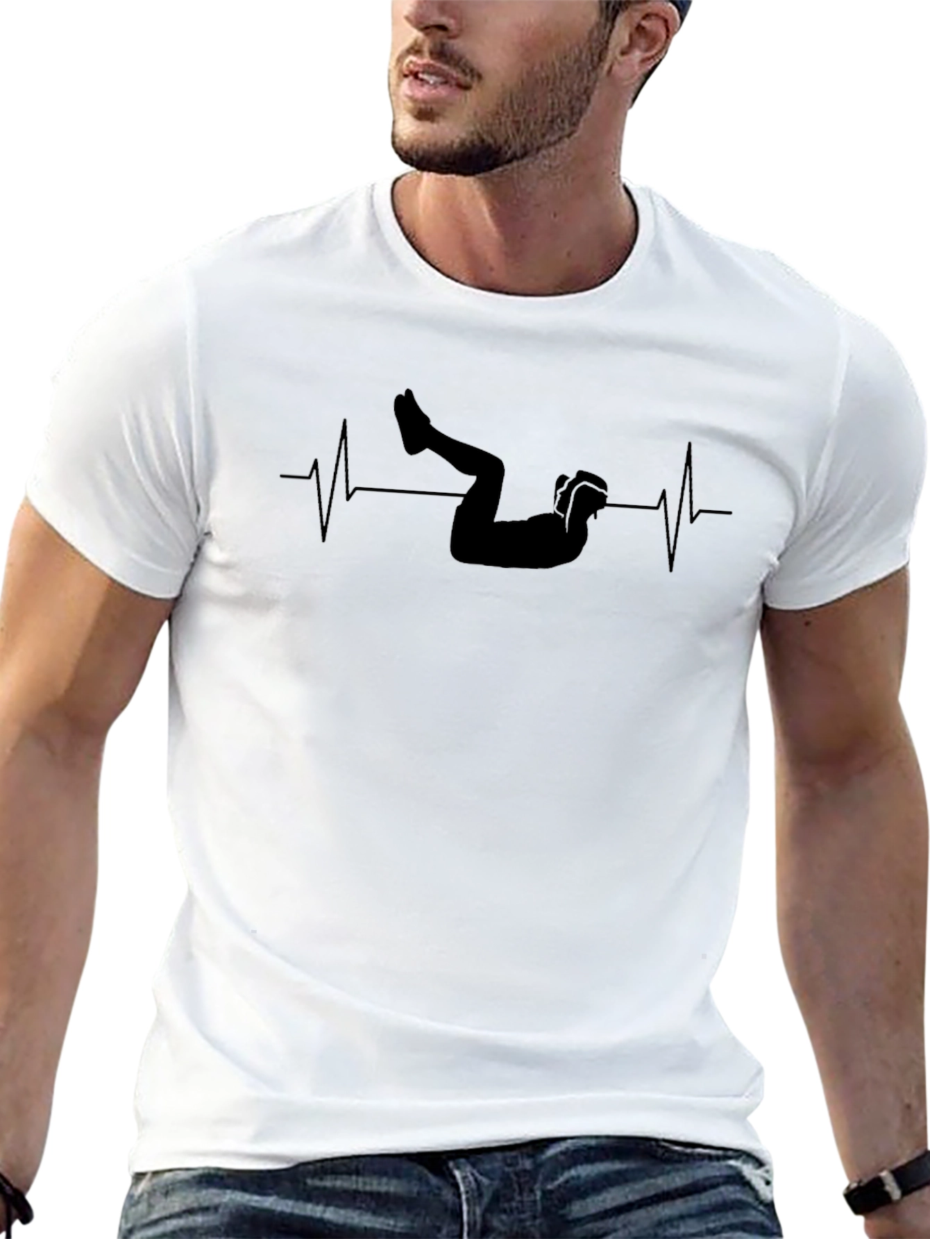 Workout Heartbeat T-Shirt - Fitness Apparel