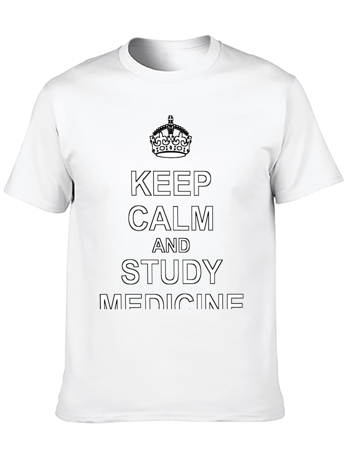 Keep Calm and Study Medicine Black T-Shirt