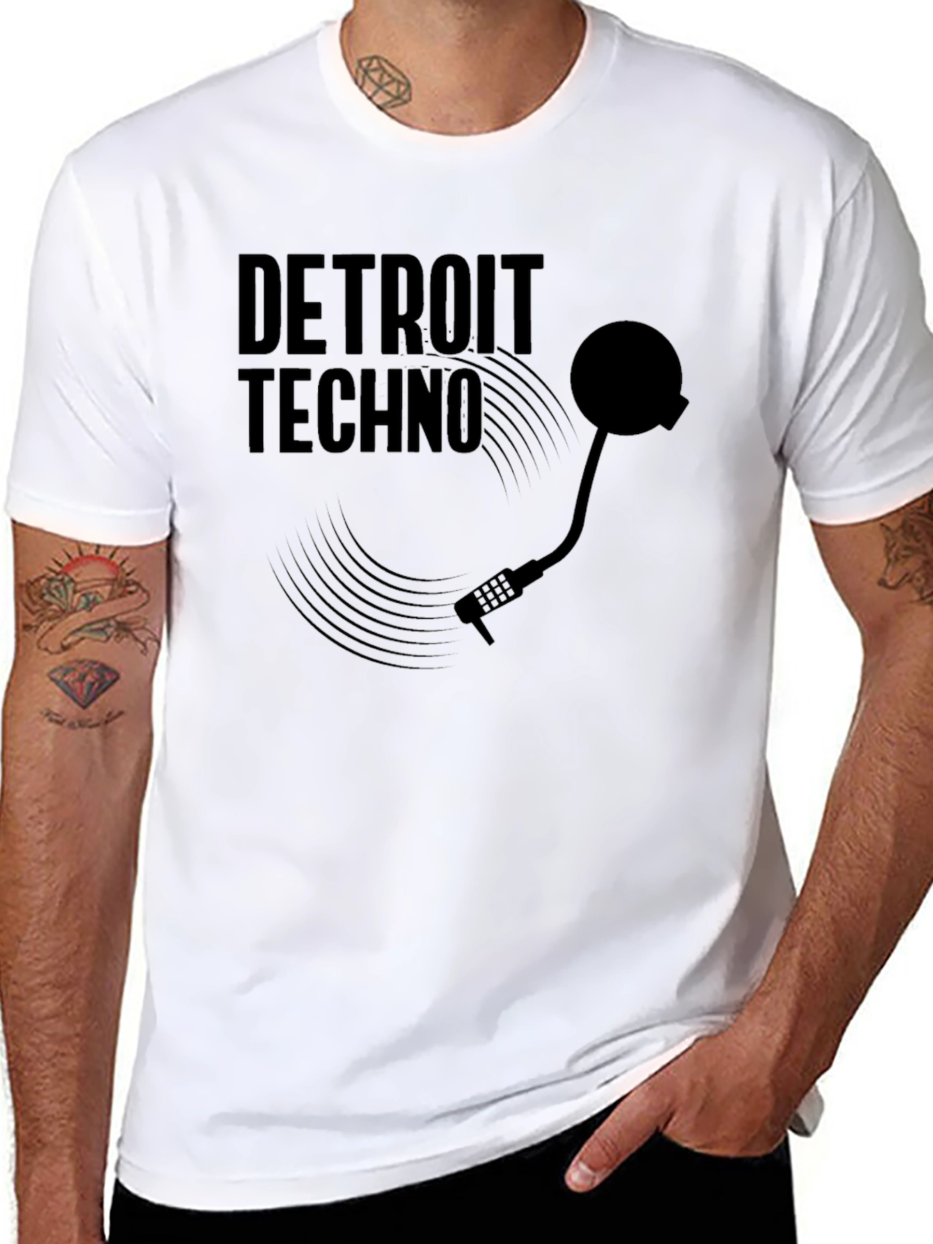 Detroit Techno Black Graphic Tee