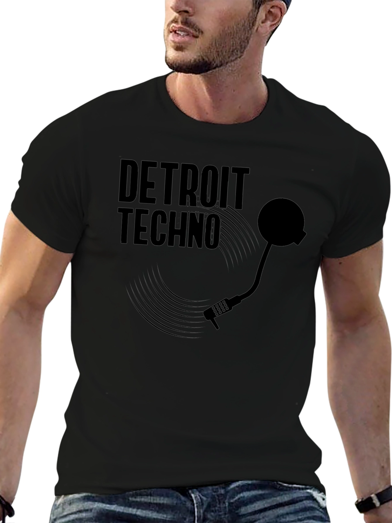 Detroit Techno Black Graphic Tee