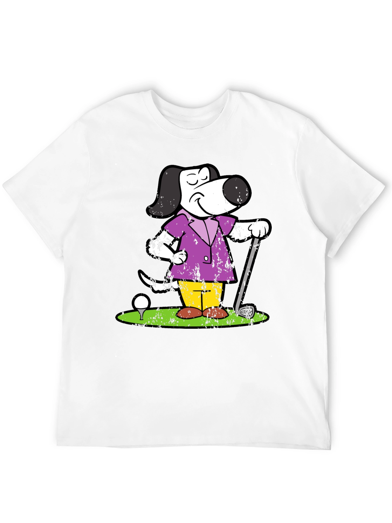 Cartoon Dog Golf T-Shirt