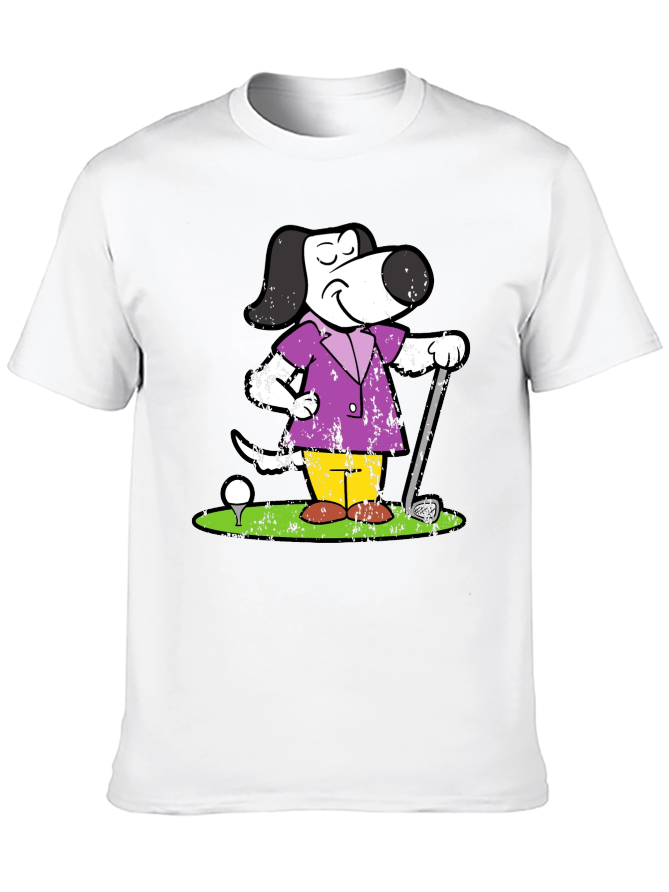 Cartoon Dog Golf T-Shirt