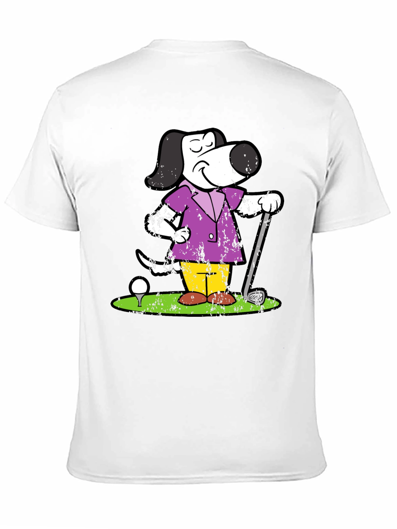 Cartoon Dog Golf T-Shirt