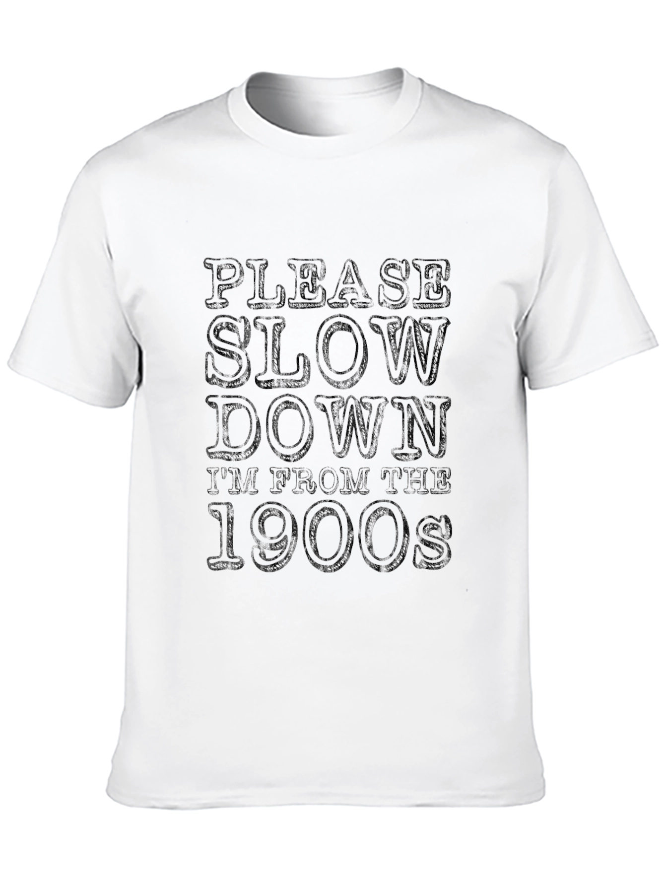 Funny Retro Please Slow Down Graphic Tee