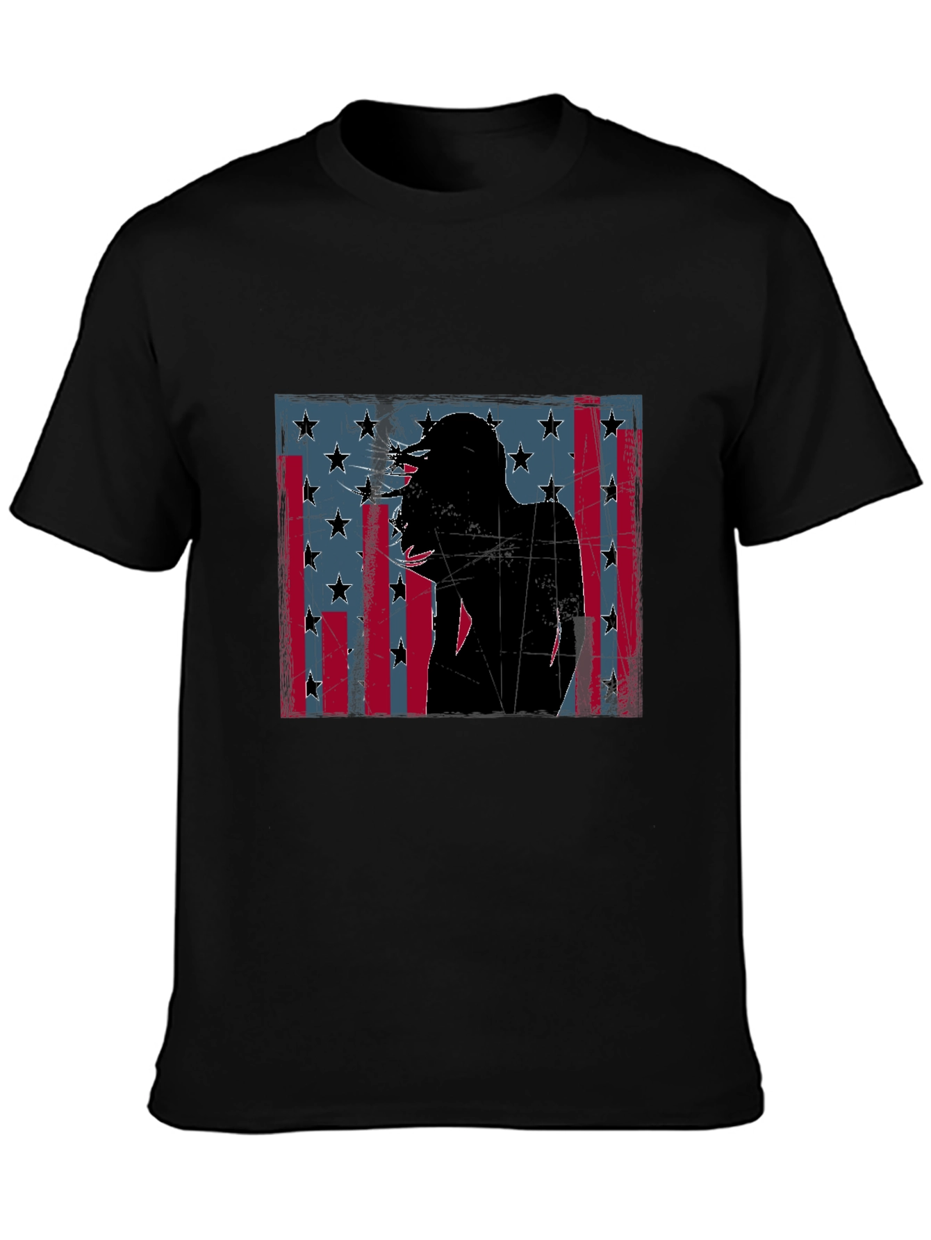 American Flag Silhouette Graphic Tee