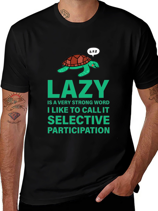 Lazy Turtle Graphic Tee - Selective Participation