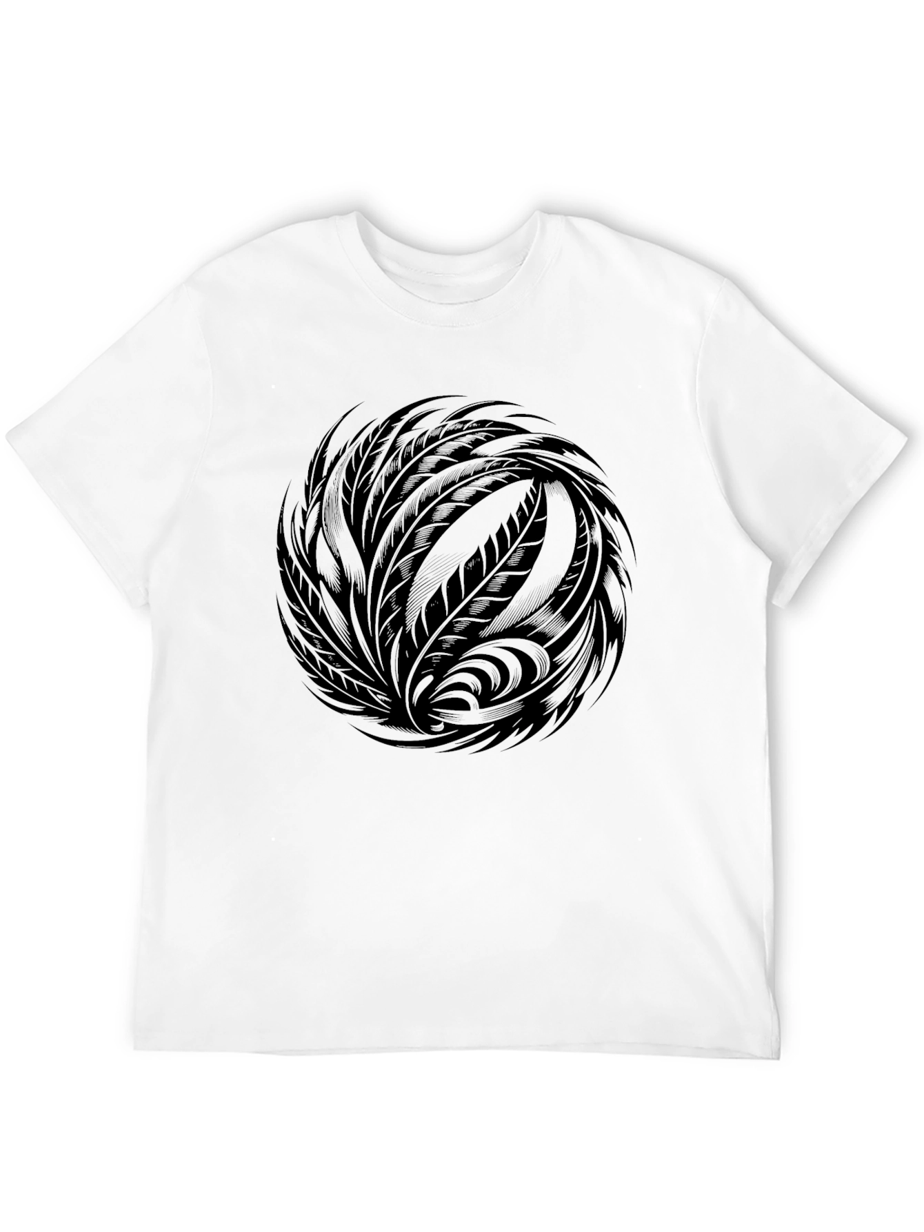 Tribal Circle Graphic Black T-Shirt