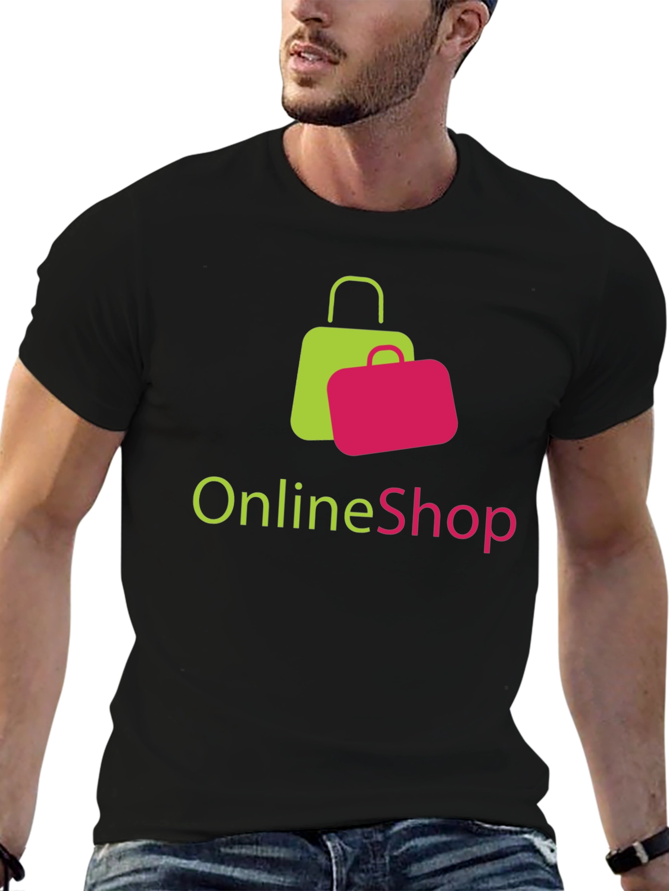 Online Shop T-Shirt - Modern Graphic Tee