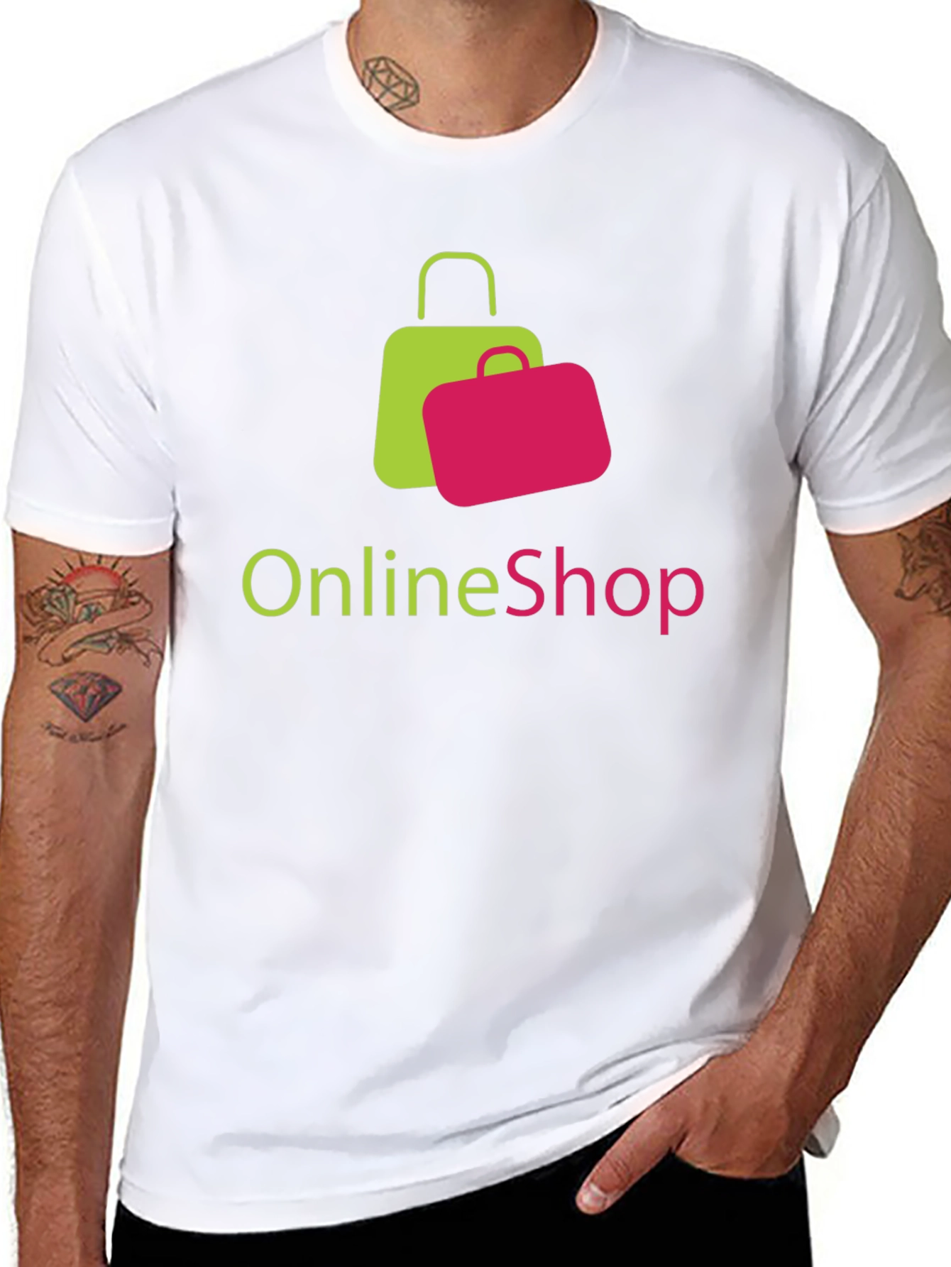 Online Shop T-Shirt - Modern Graphic Tee