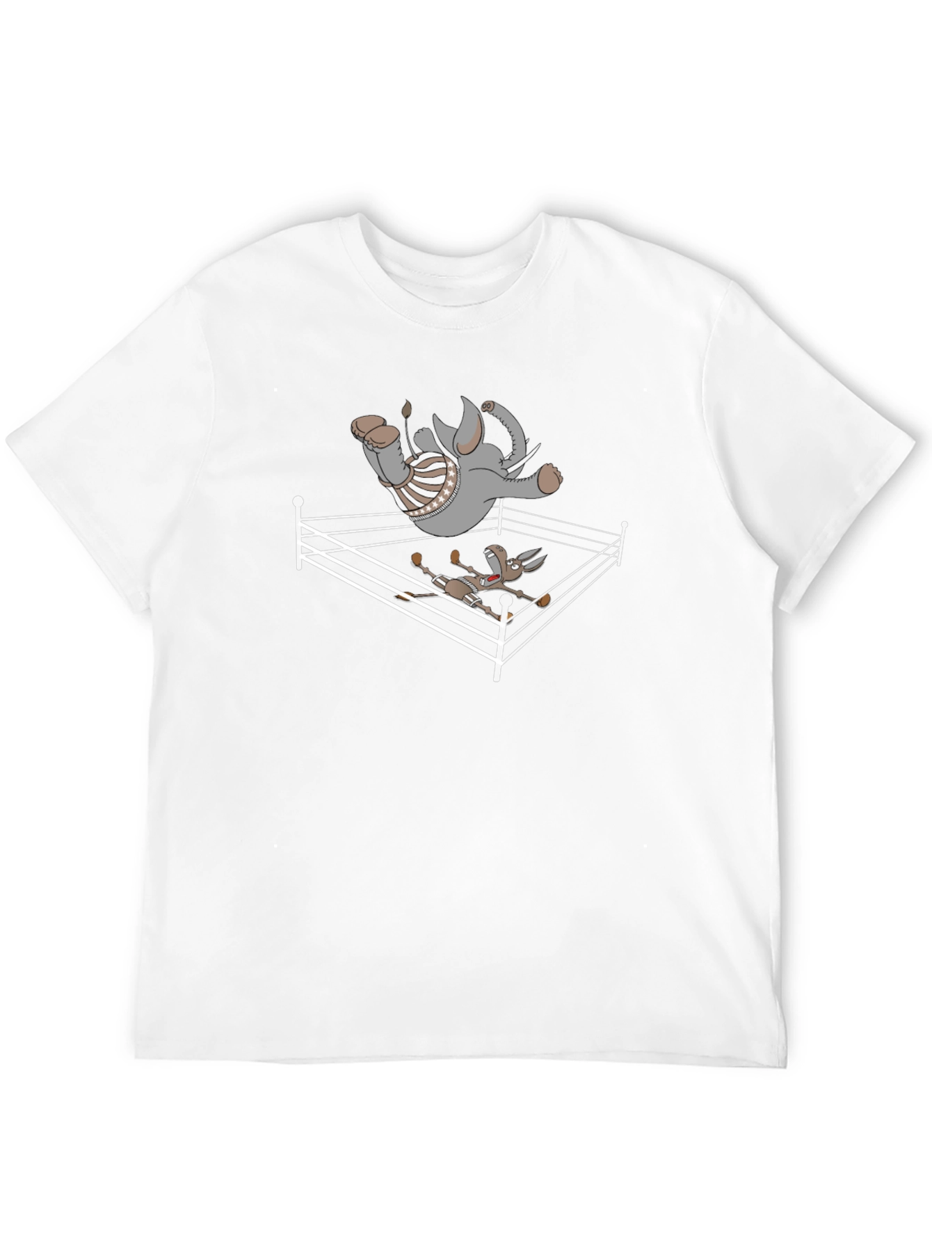 Elephant vs Donkey Political Humor T-Shirt
