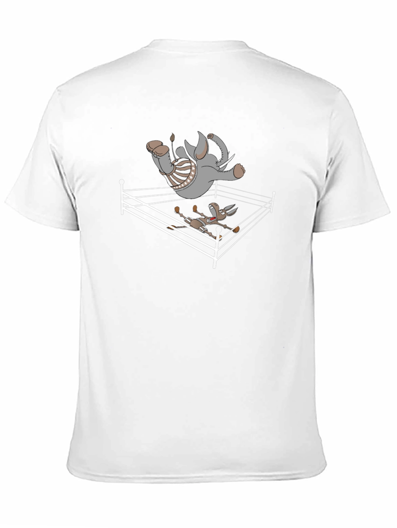 Elephant vs Donkey Political Humor T-Shirt