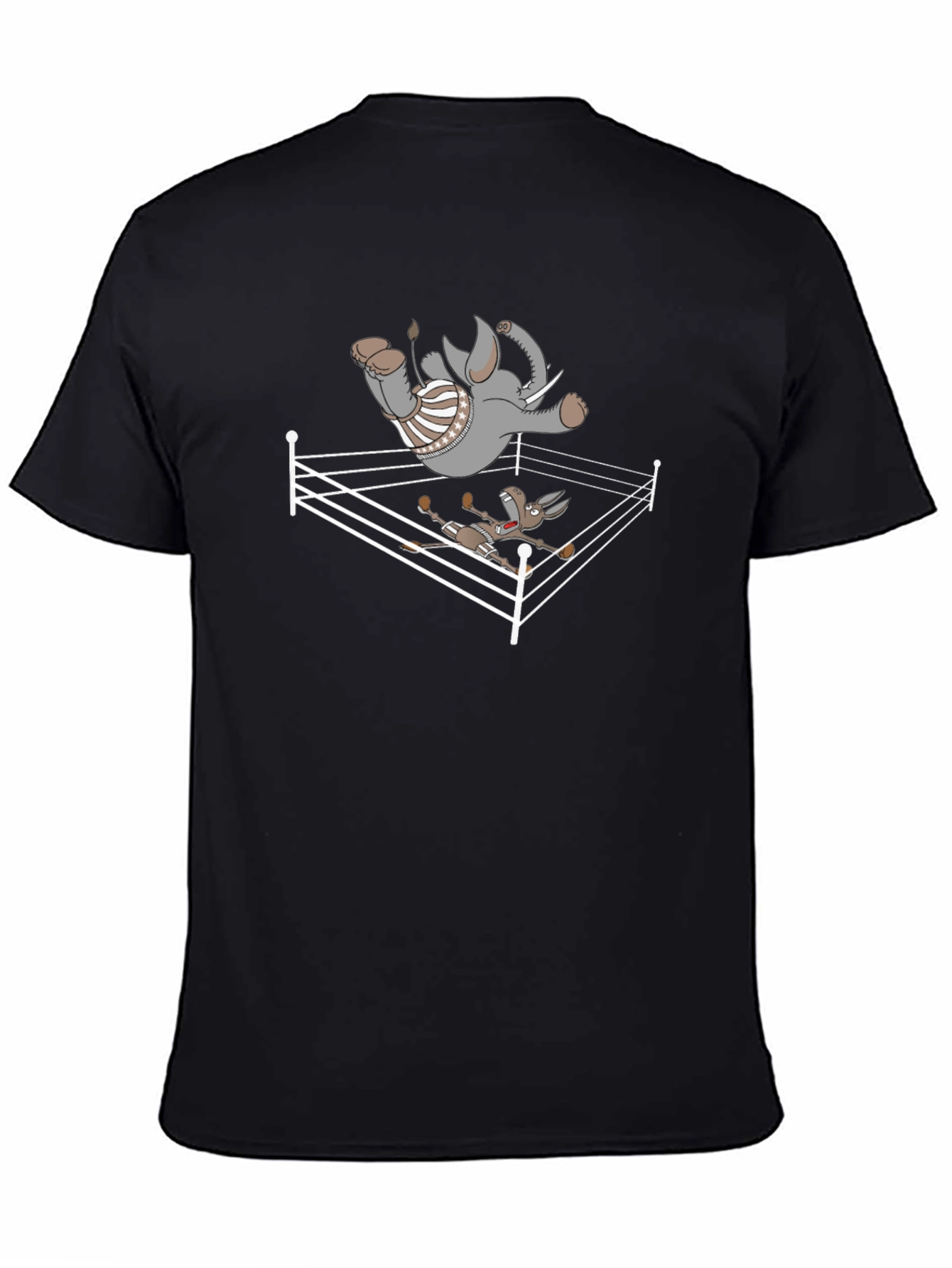 Elephant vs Donkey Political Humor T-Shirt