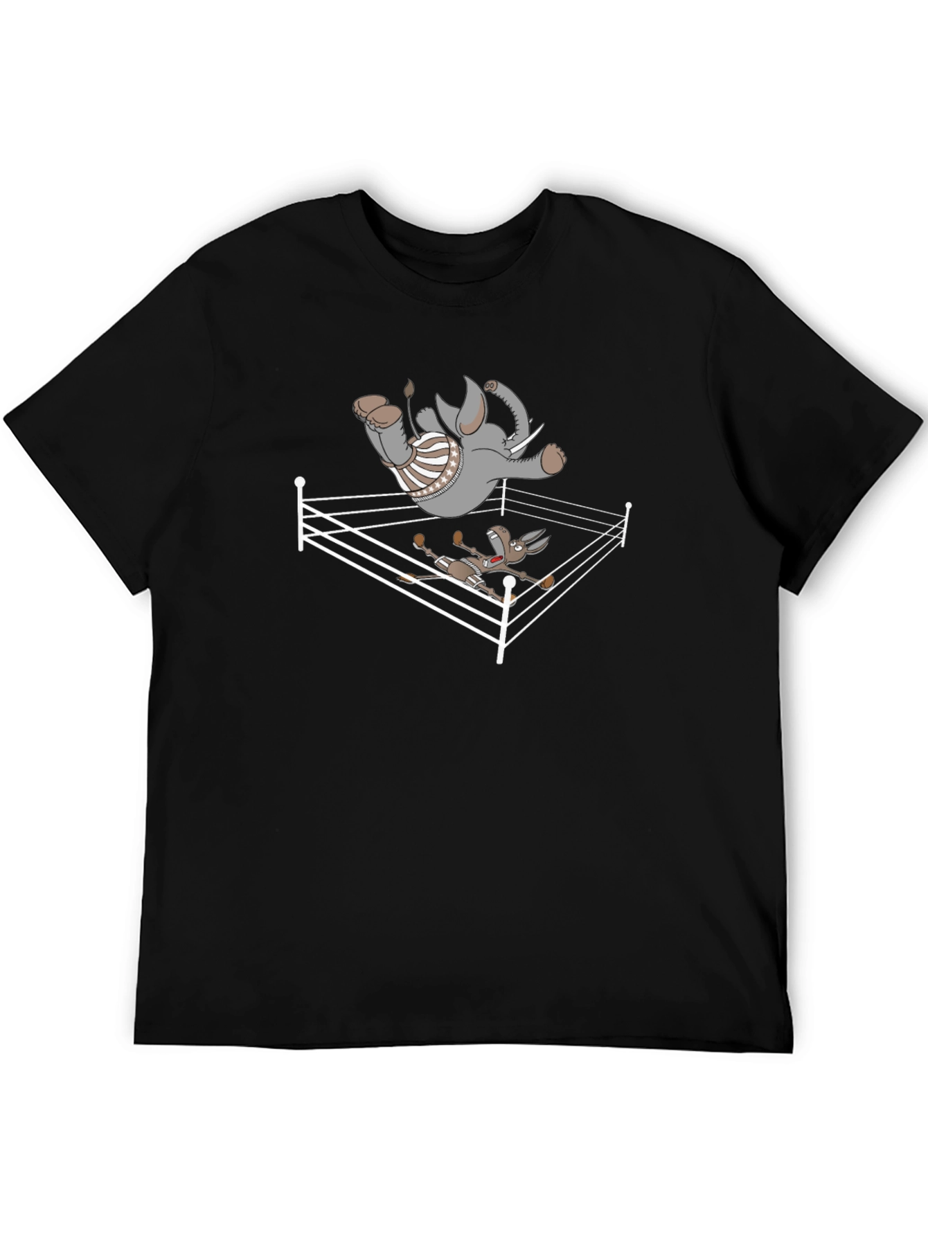 Elephant vs Donkey Political Humor T-Shirt