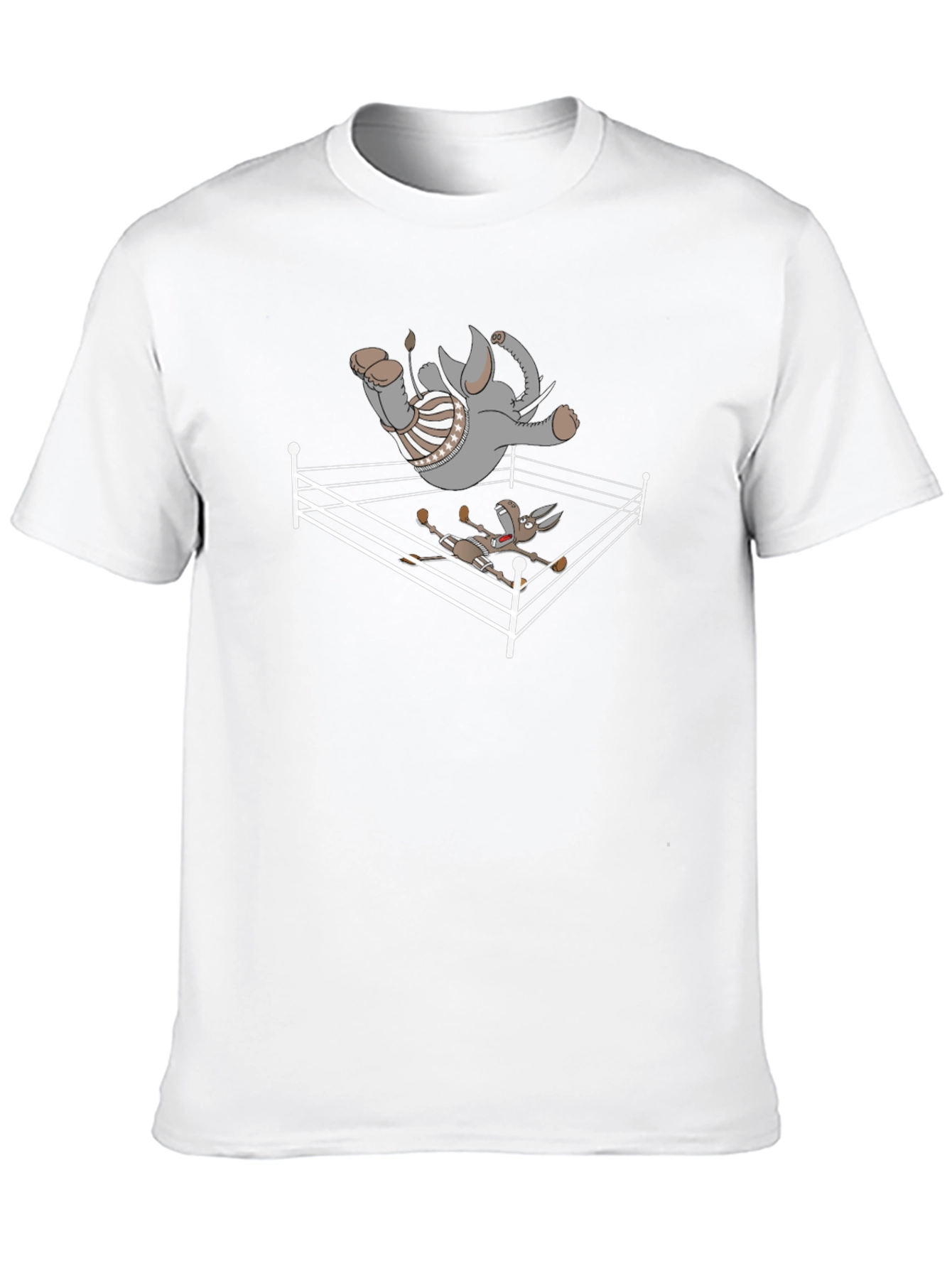 Elephant vs Donkey Political Humor T-Shirt