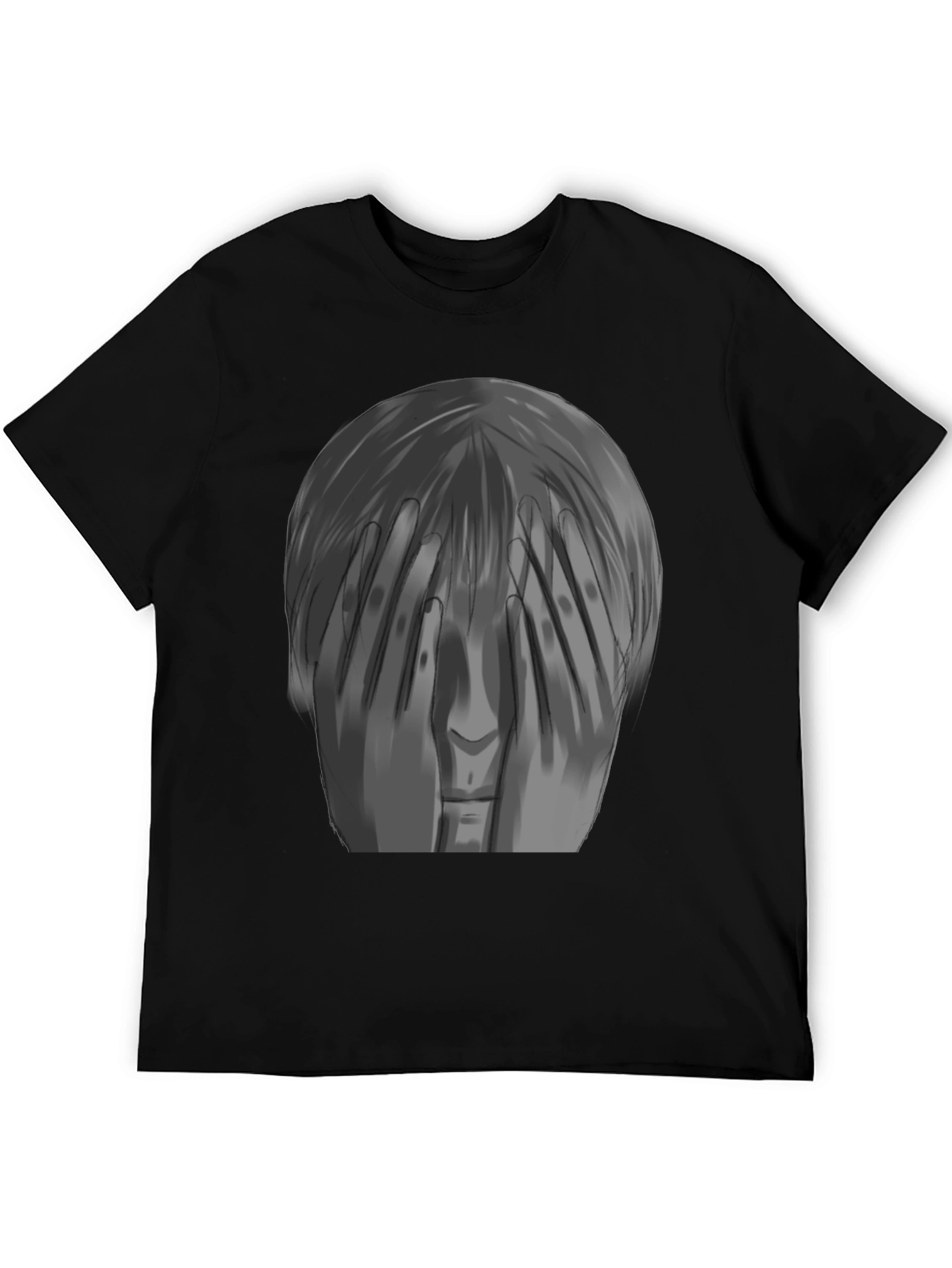 Artistic Graphic Tee - Hidden Face Design