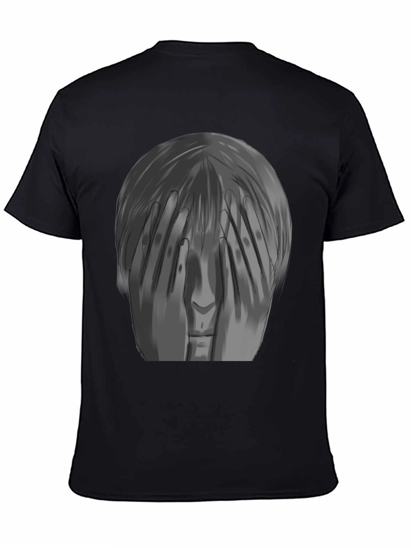 Artistic Graphic Tee - Hidden Face Design