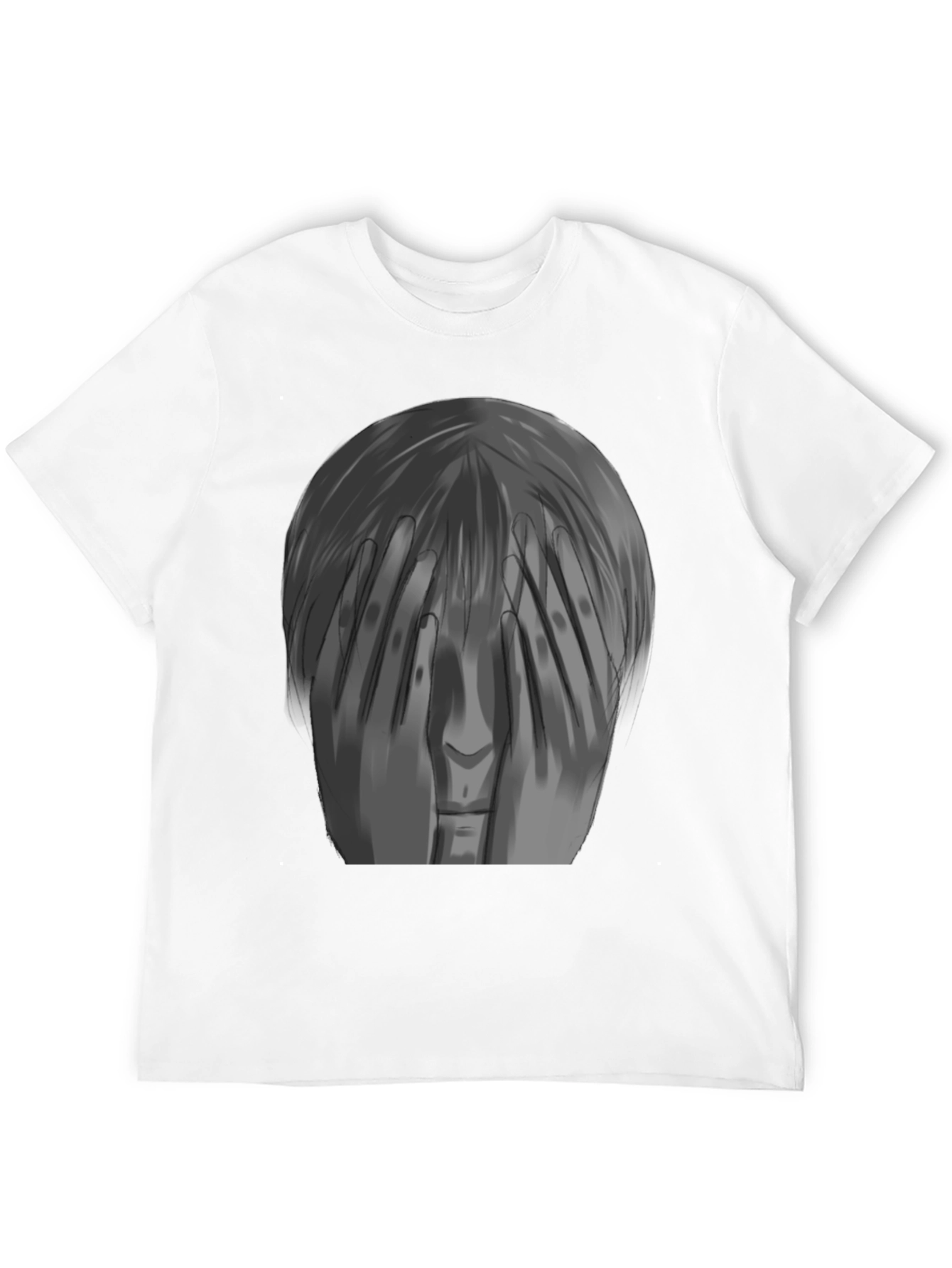 Artistic Graphic Tee - Hidden Face Design