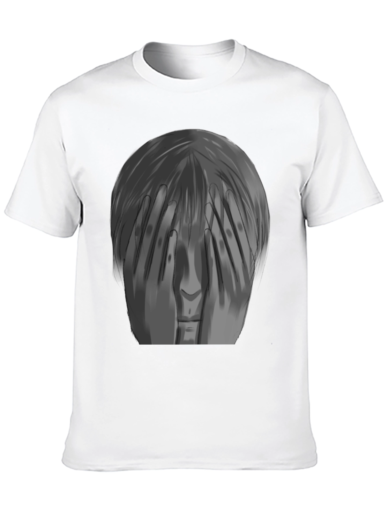 Artistic Graphic Tee - Hidden Face Design