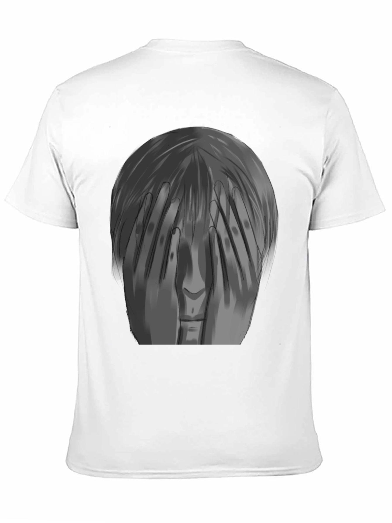 Artistic Graphic Tee - Hidden Face Design