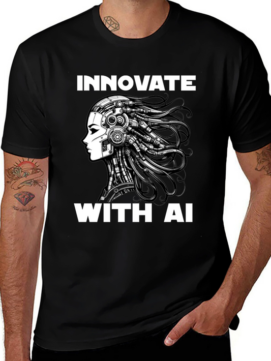 Innovate with AI - Futuristic Graphic T-Shirt