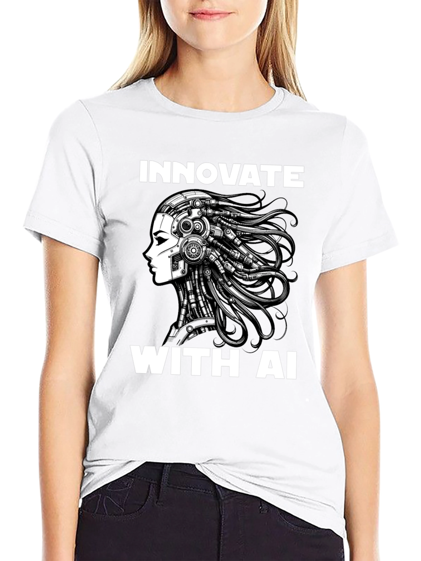 Innovate with AI - Futuristic Graphic T-Shirt