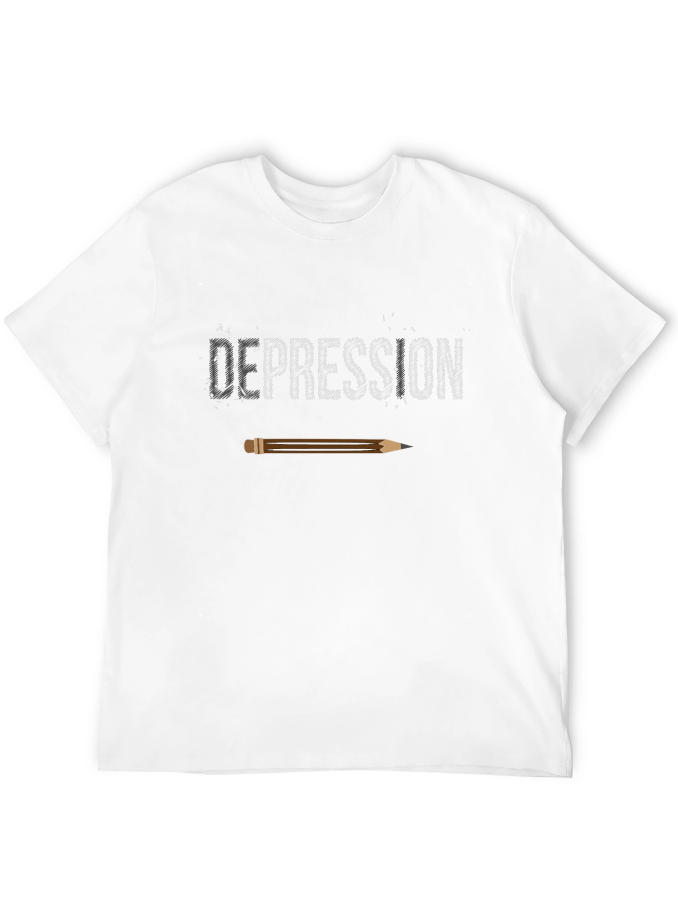 Depression T-Shirt with Pencil Design