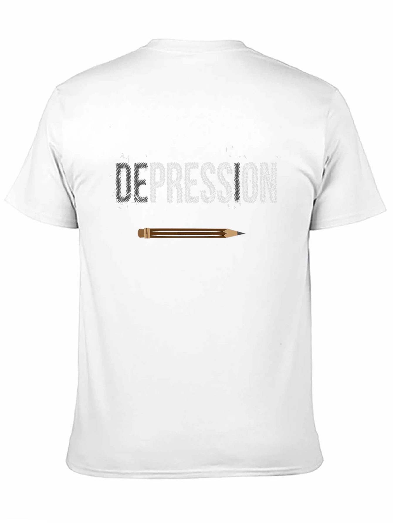 Depression T-Shirt with Pencil Design