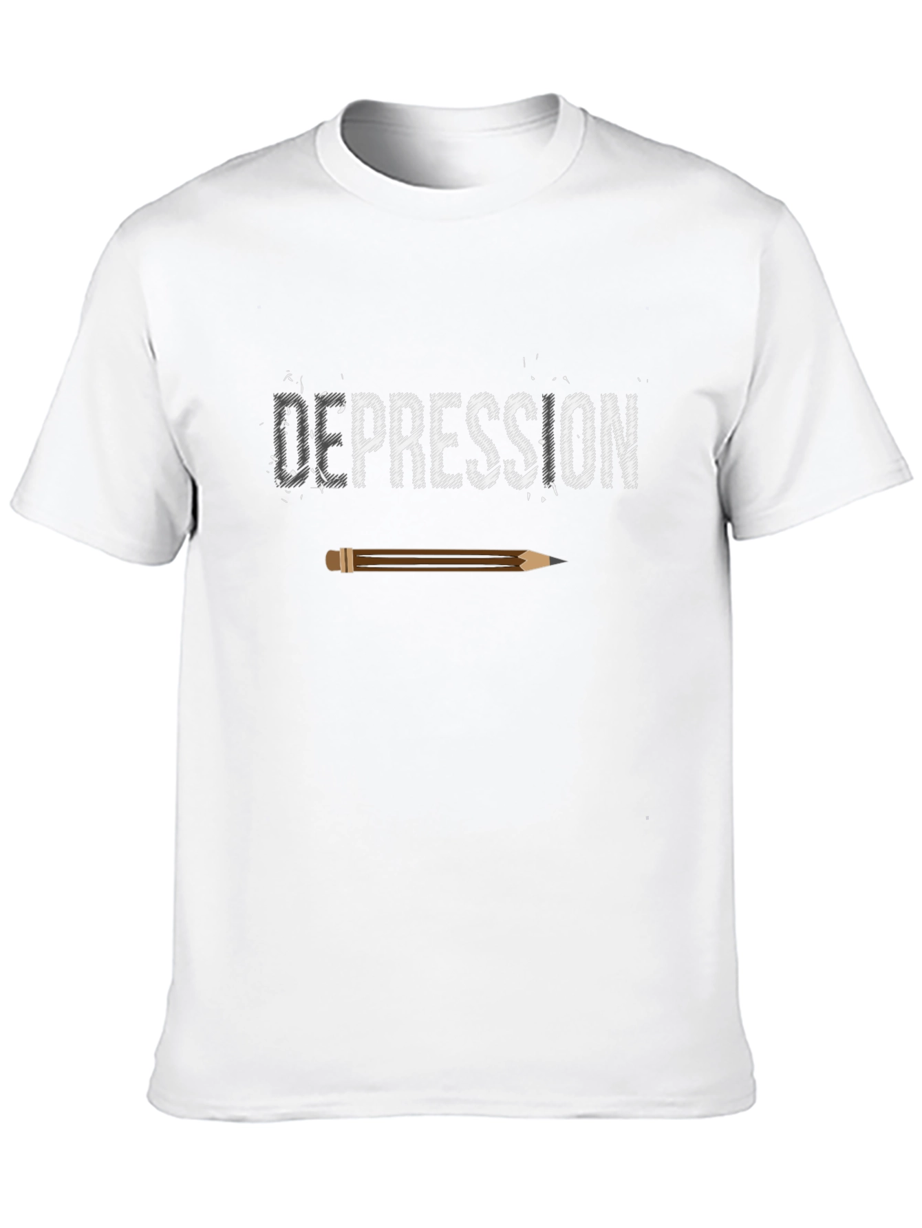 Depression T-Shirt with Pencil Design