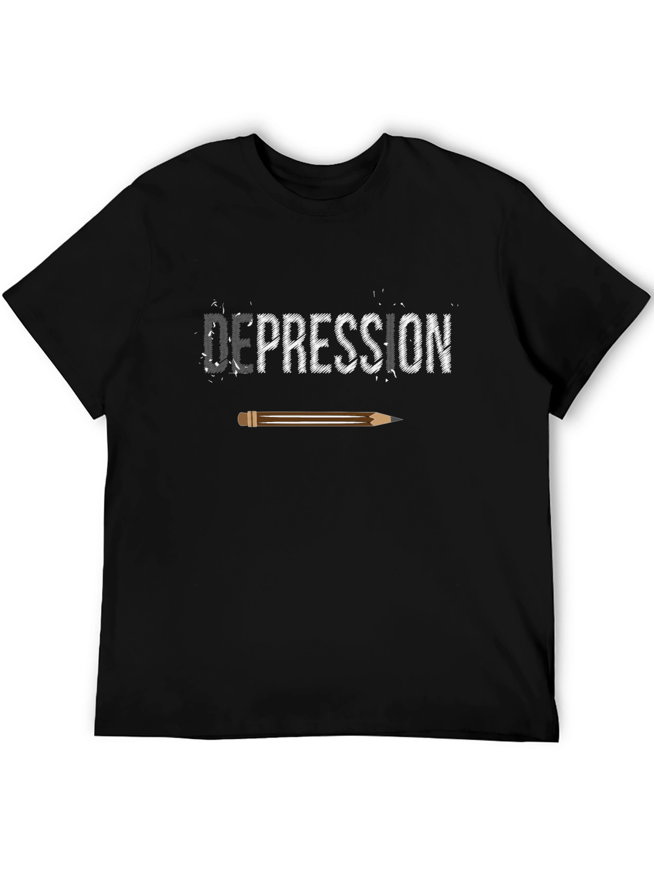 Depression T-Shirt with Pencil Design