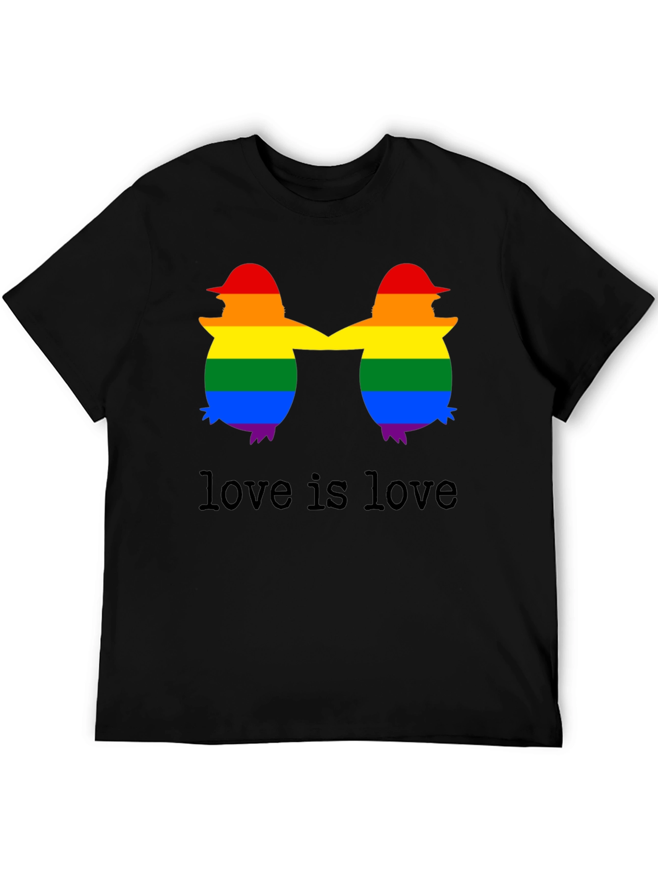 Love is Love LGBTQ+ Penguin T-Shirt