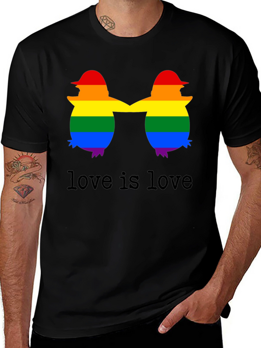 Love is Love LGBTQ+ Penguin T-Shirt