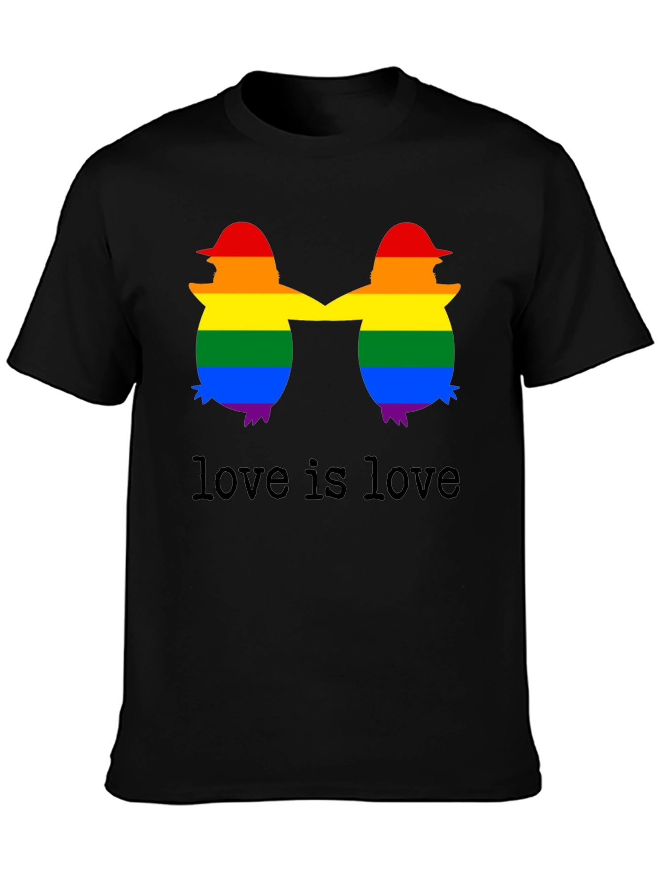 Love is Love LGBTQ+ Penguin T-Shirt