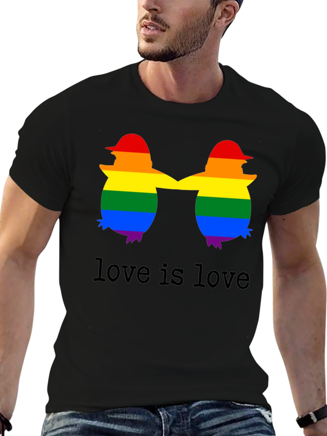 Love is Love LGBTQ+ Penguin T-Shirt