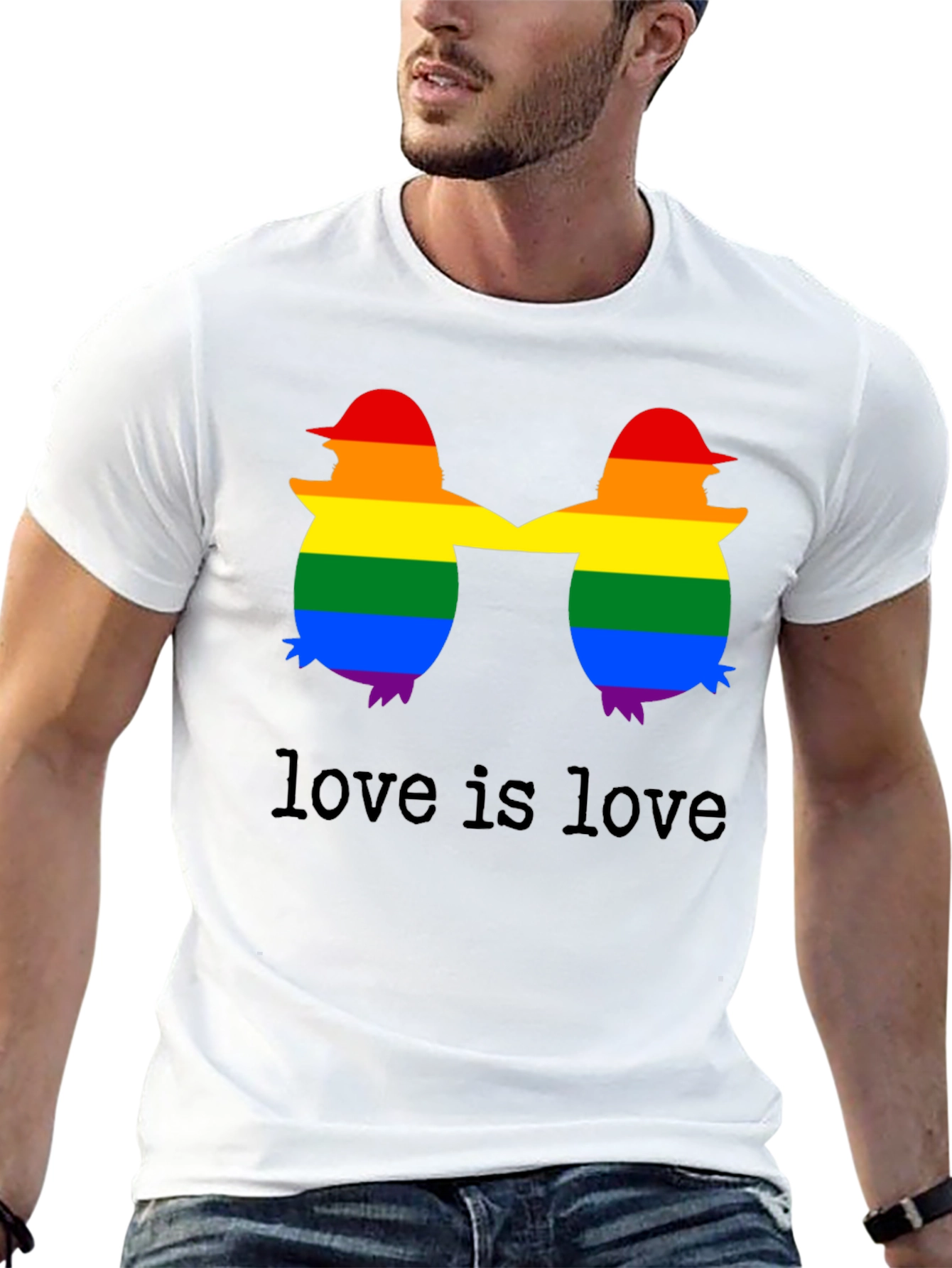 Love is Love LGBTQ+ Penguin T-Shirt