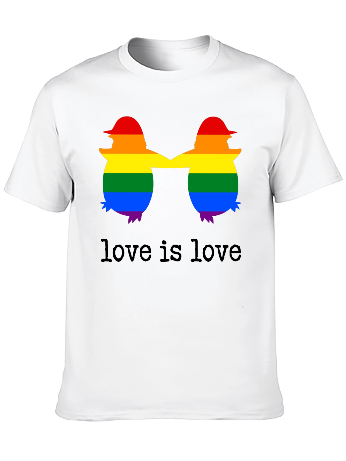 Love is Love LGBTQ+ Penguin T-Shirt